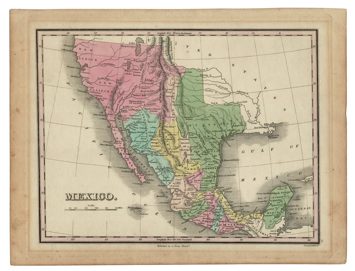 Mexico Antique Maps, Rare Maps, Charts and Atlases, and Old World Maps