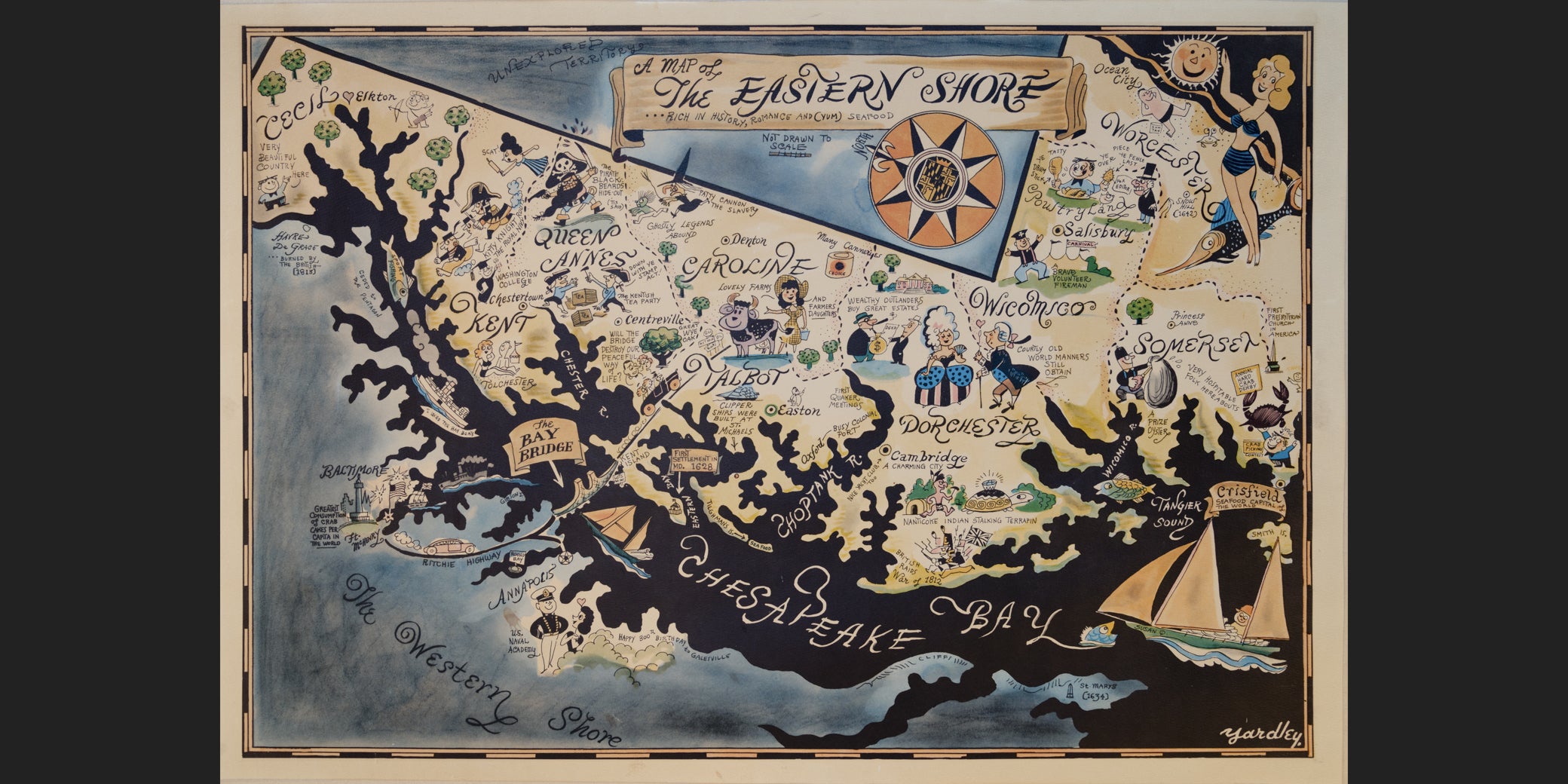 A Map of The Eastern Shore, Rich in History, Romance and (Yum) Seafood, Richard Q. Yardley