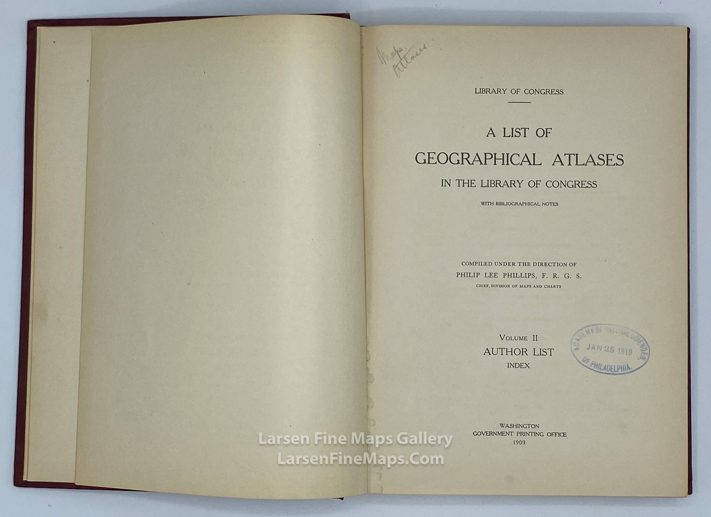 List of Geographical Atlases in The Library of Congress, Philip Lee Phillips, example-2