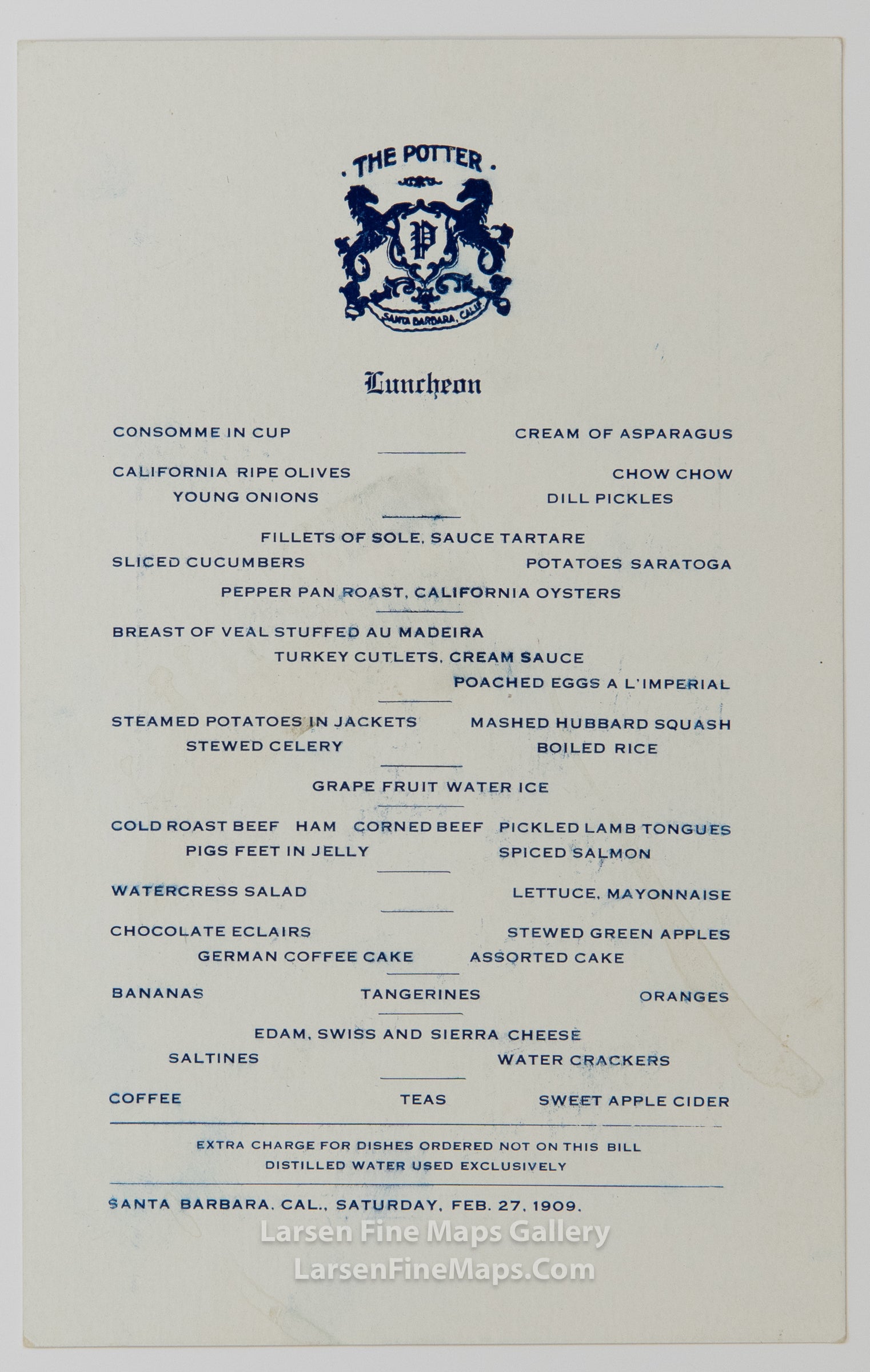 The Potter, Santa Barbara California, Hotel, Milo M. Potter, Manager, example-12