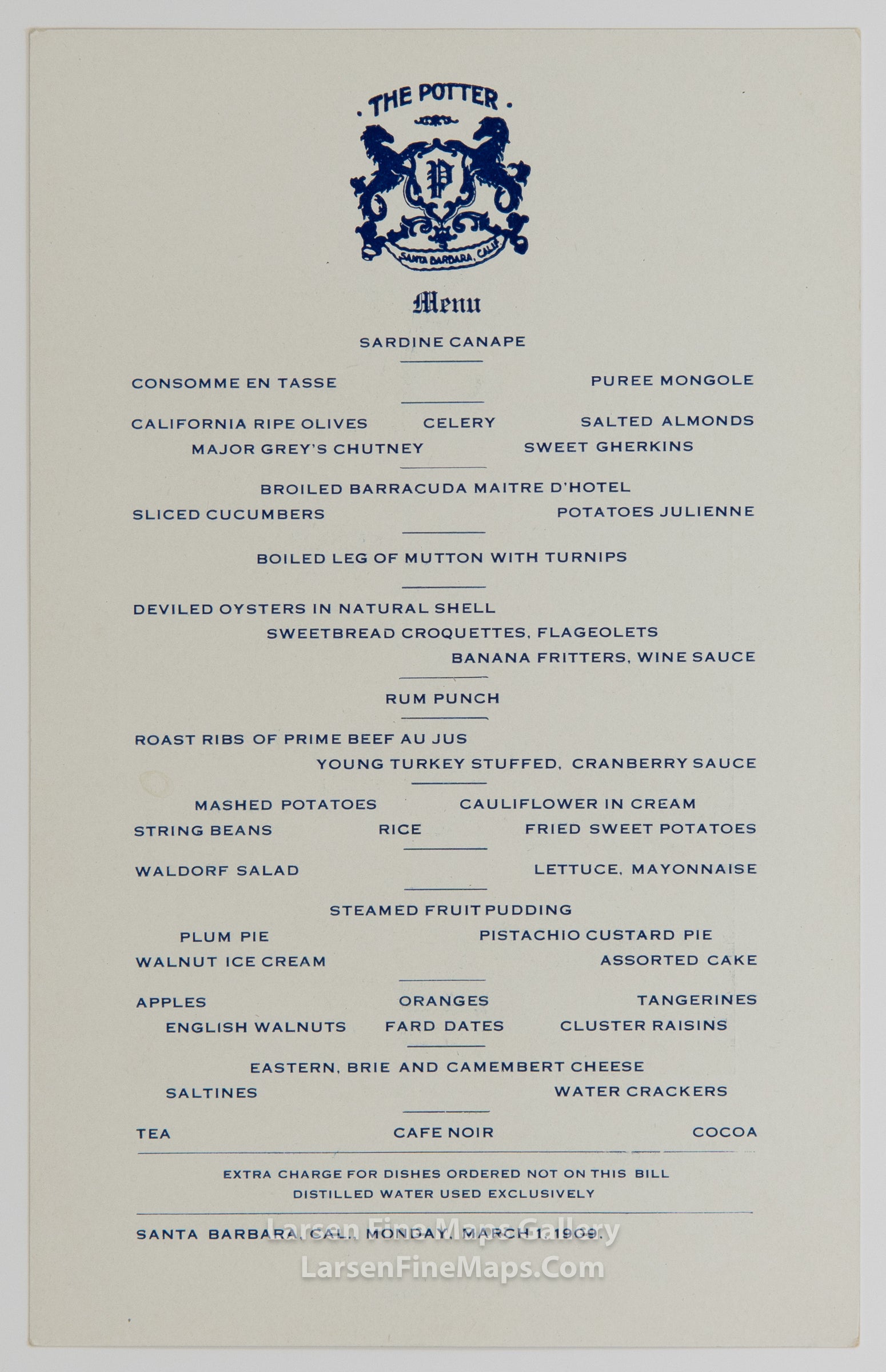 The Potter, Santa Barbara California, Hotel, Milo M. Potter, Manager, example-5