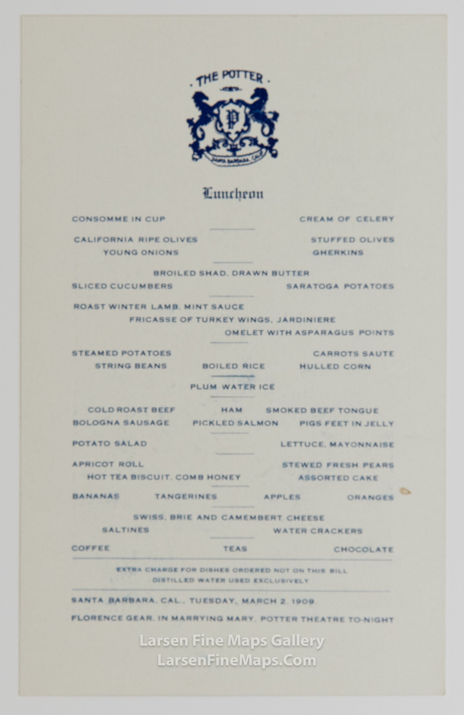 The Potter, Santa Barbara California, Hotel, Milo M. Potter, Manager, example-18