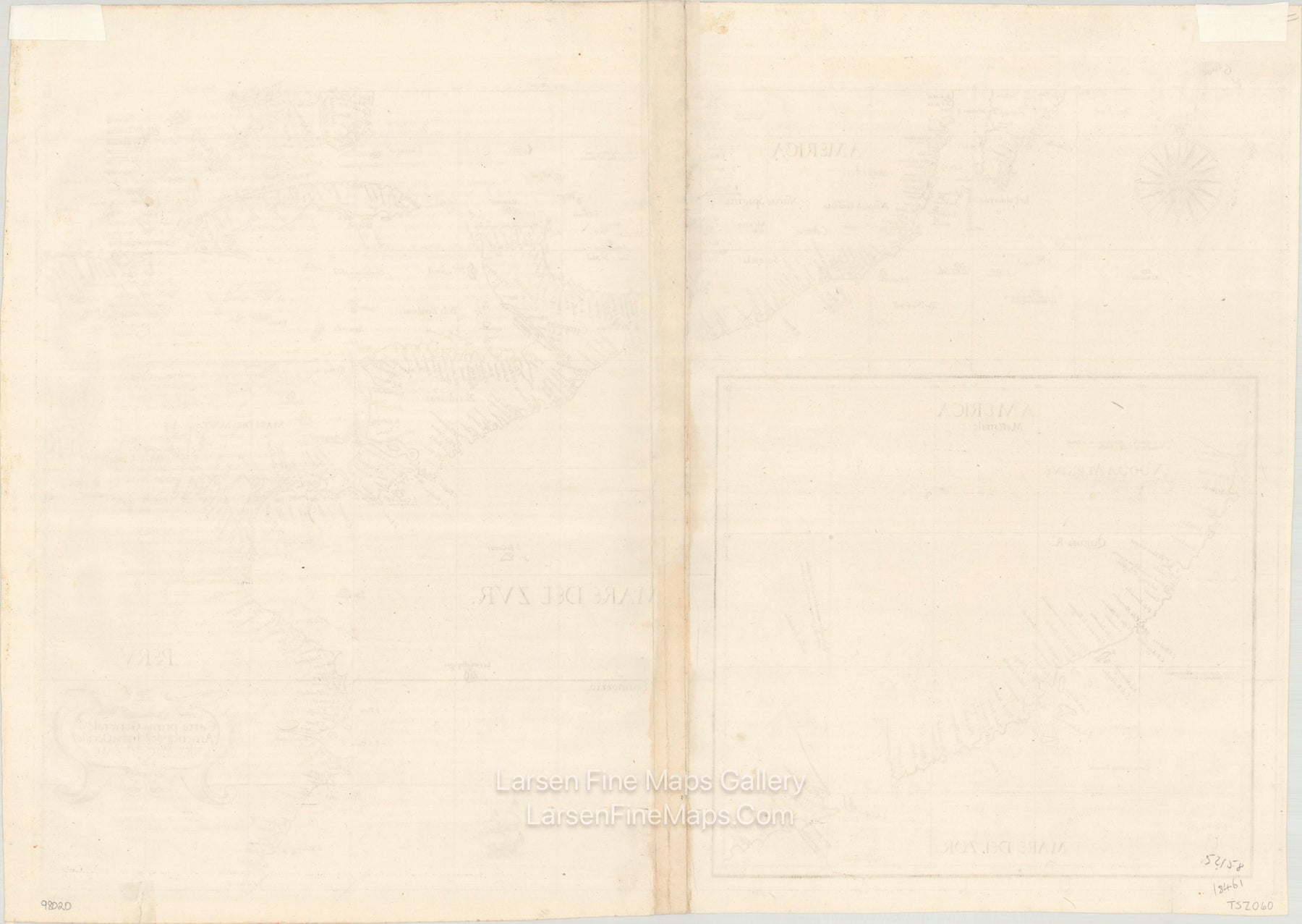 Carta Prima Generale d'America dell' India Occidentale e Mare del Zur