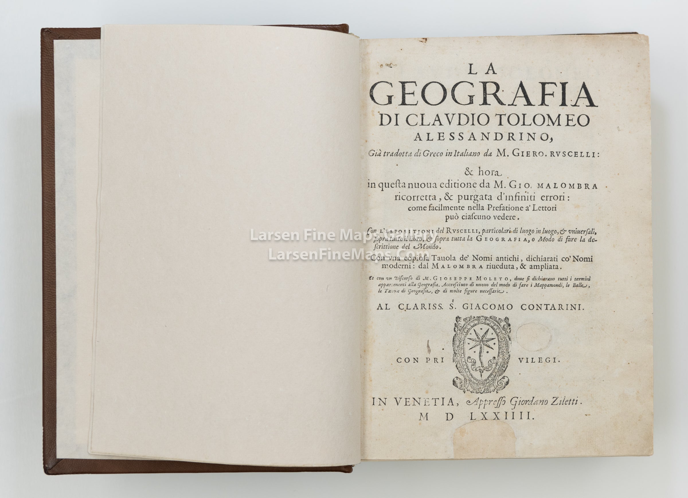 La Geografia di Claudio Tolomeo Alessandrino, Gia tradotta di Greco in Italiano da Giero. Russcelli,Girolamo, example-2