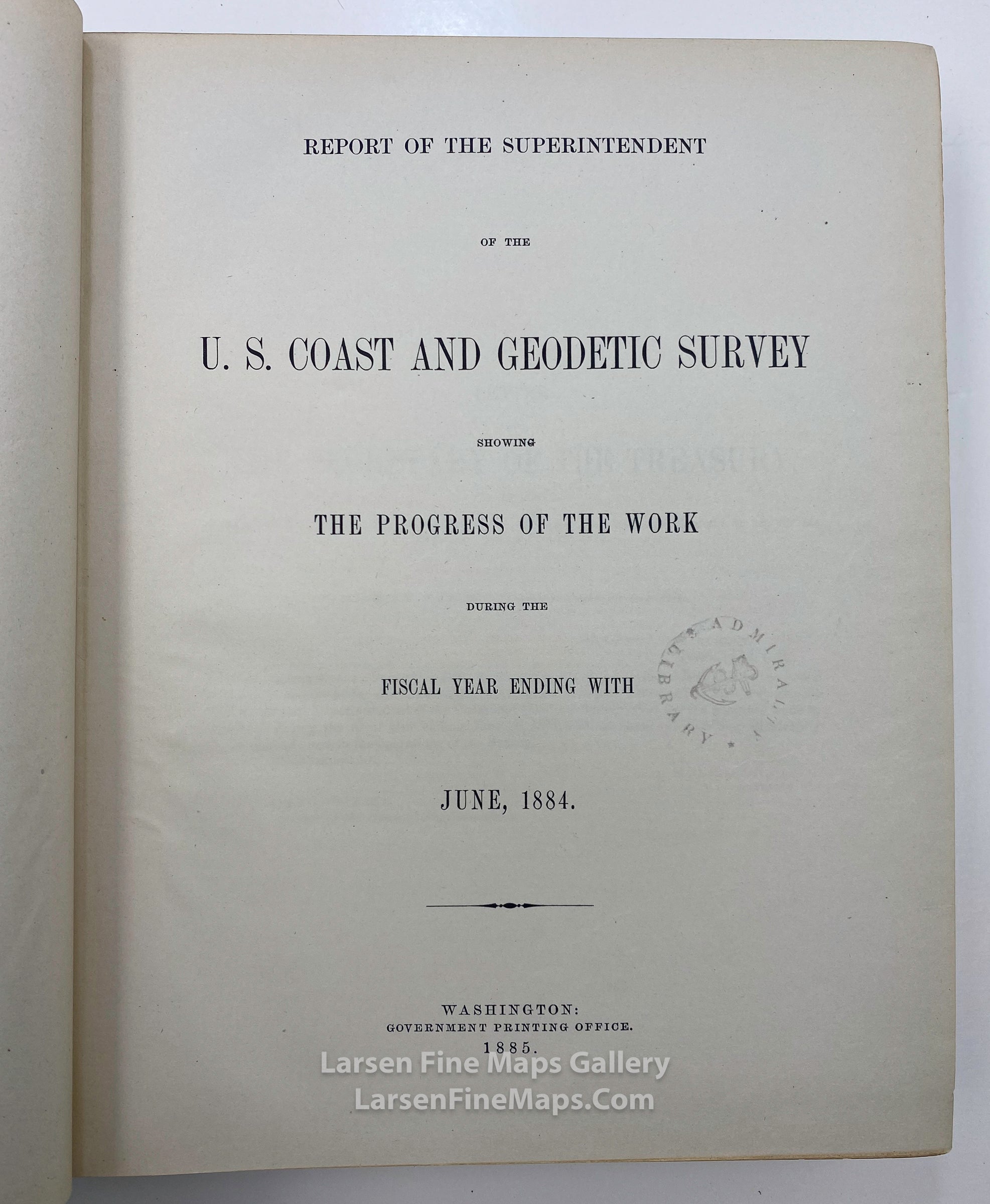 Report of The Superintendent of the U.S. Coast and Geodetic Survey showing The Progress of The Work during the Fiscal Year Ending With June, 1884 U.S. Coast Survey, example-11