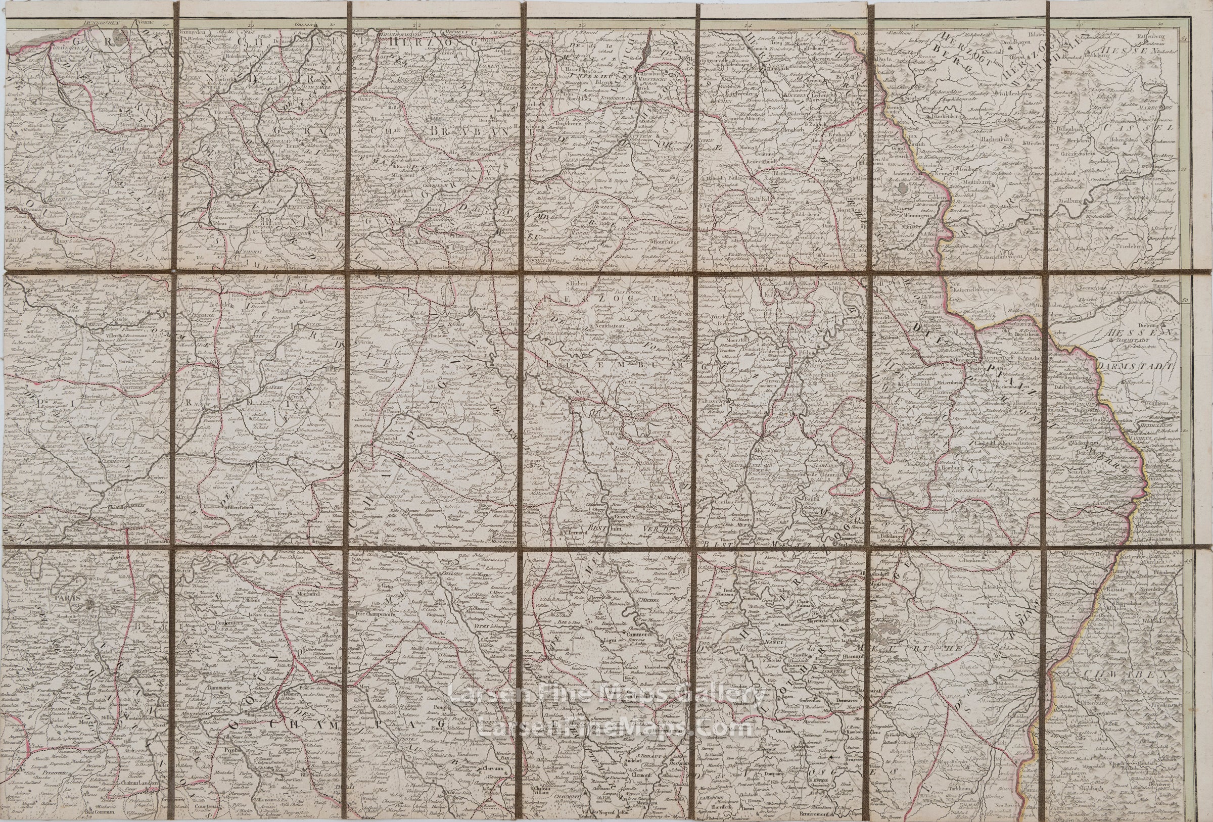 Neueste General Karte von Frankreich, Antique Map of France, Franz Anton Schraembl, example-1