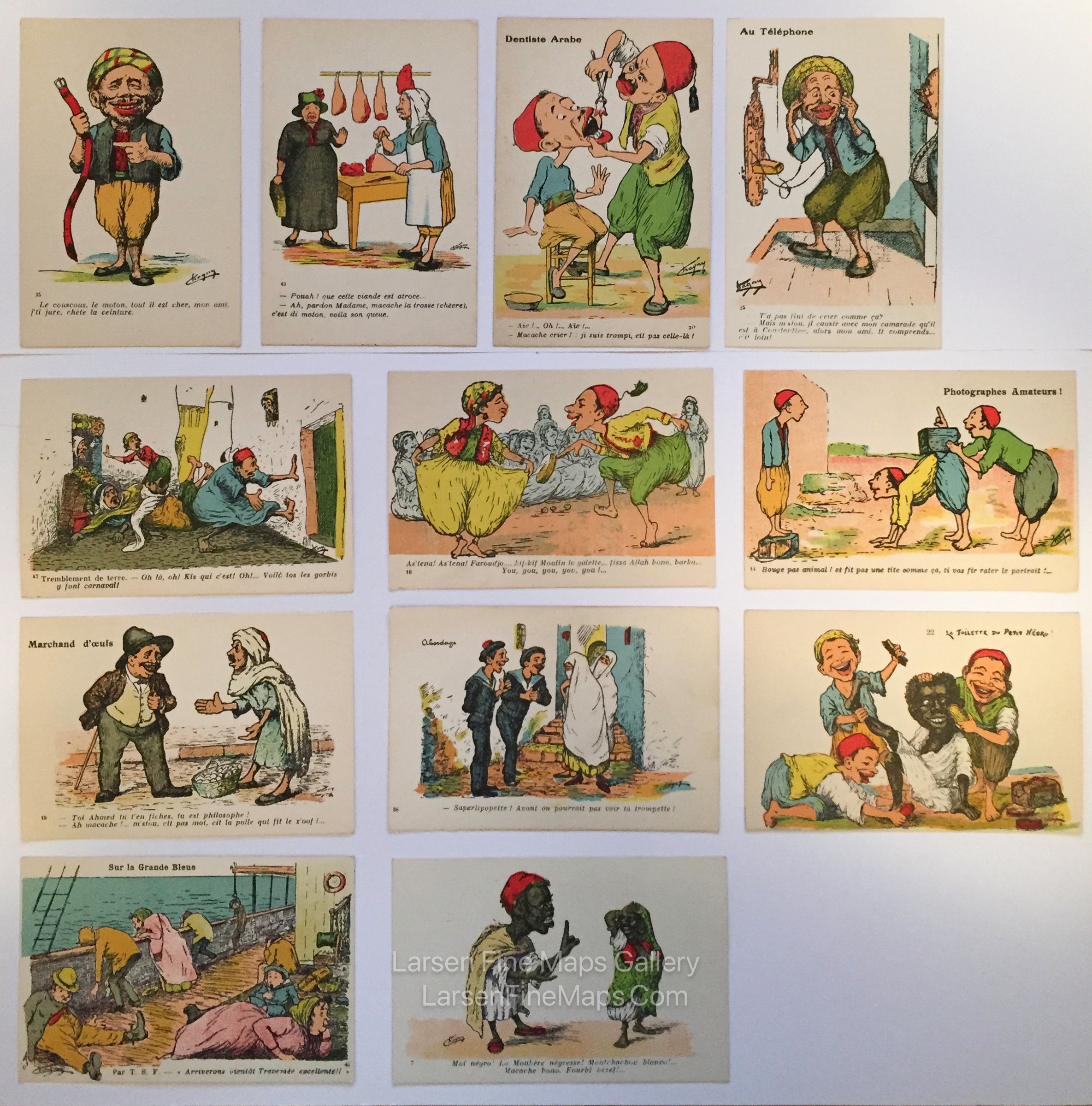 Chagny Vintage Satirical Postcards, Carte Postale Que le bonheur soit avec vous, G. et Cie. Editeurs, 28, Rue Horace - Vernet, Alger Example-2