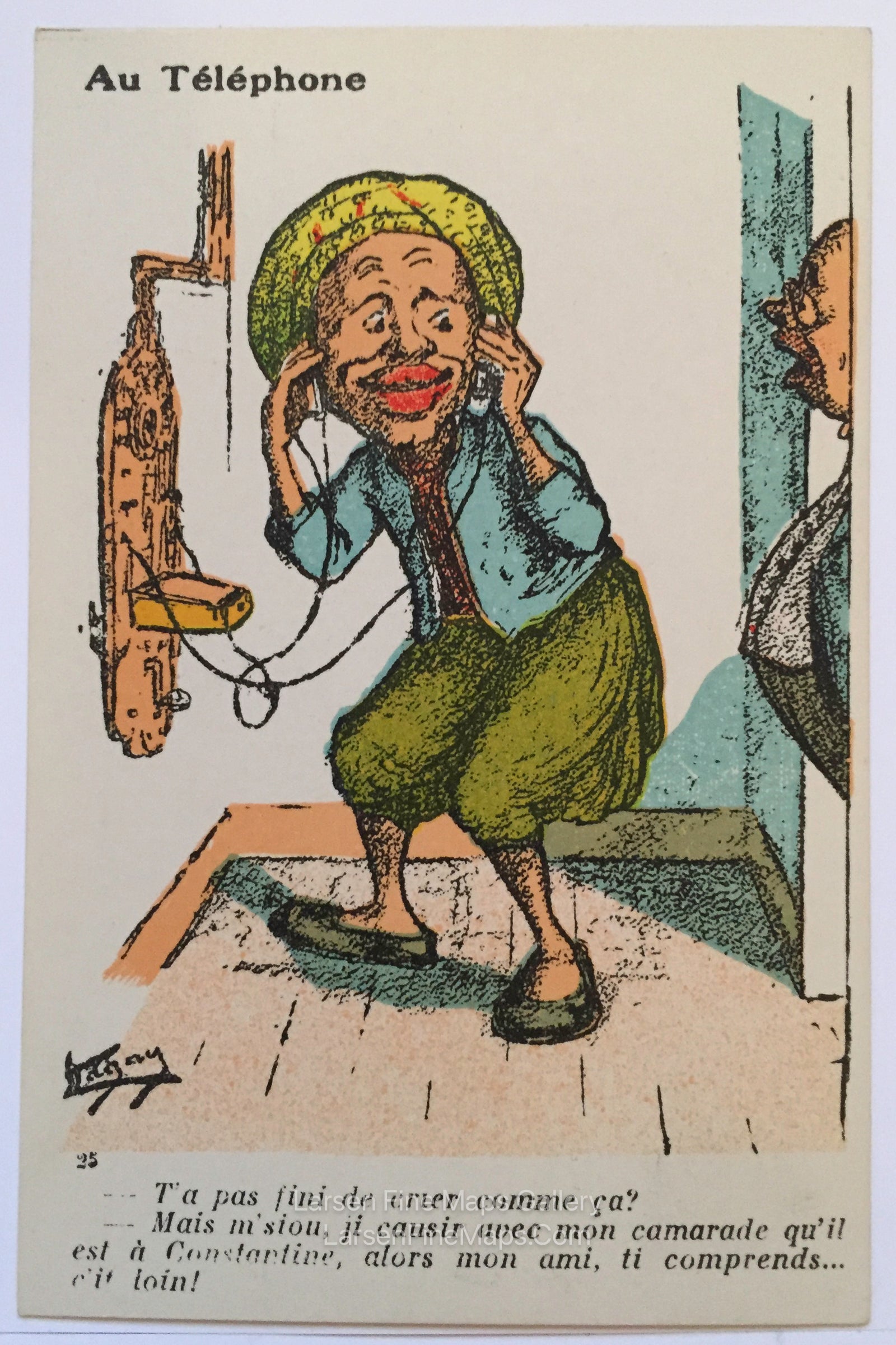 Chagny Vintage Satirical Postcards, Carte Postale Que le bonheur soit avec vous, G. et Cie. Editeurs, 28, Rue Horace - Vernet, Alger Example-3