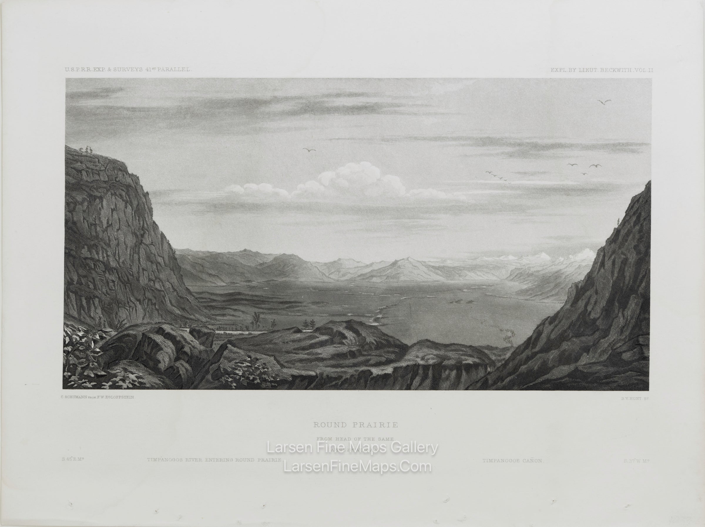 Round Prairie from Head of the Same, C. Schumann from Friedrich Wilhelm von Egloffstein. Engraved by S.V. Hunt