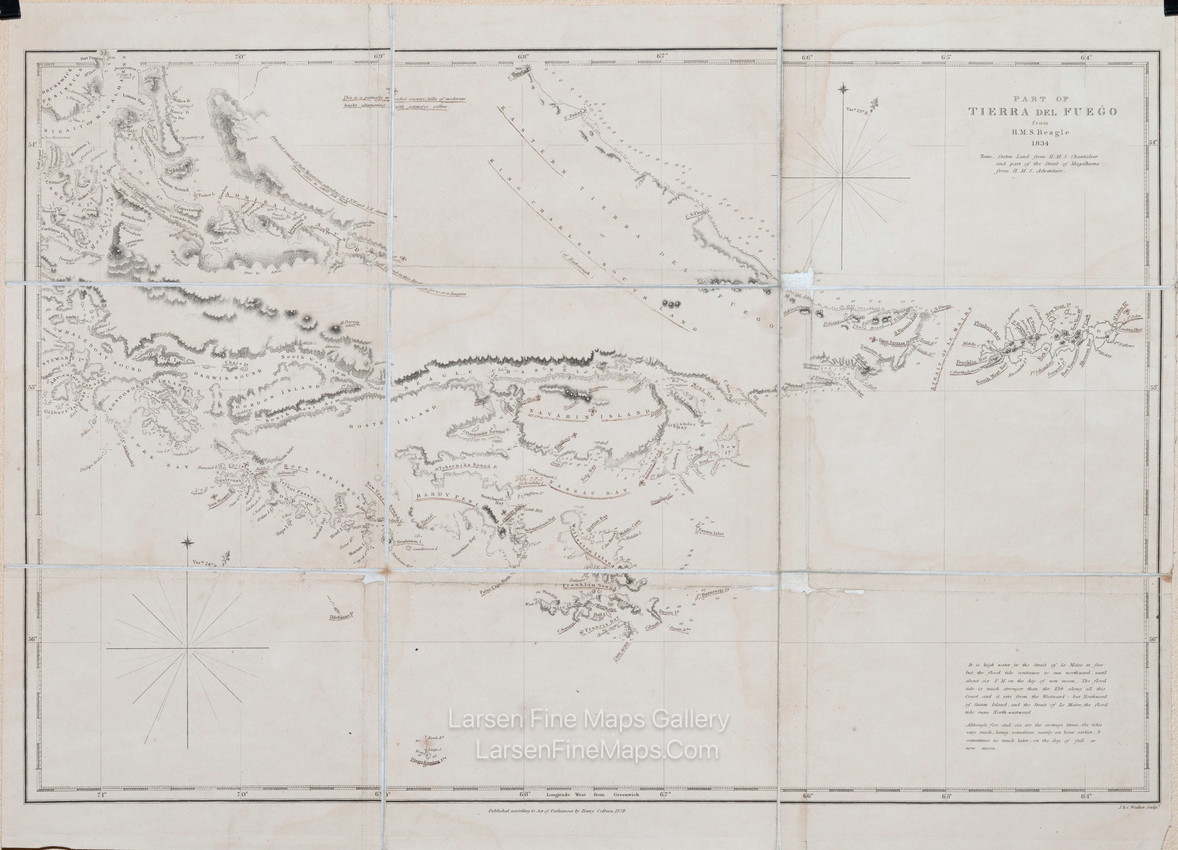 Maps to Voyage of the Adventure & Beagle