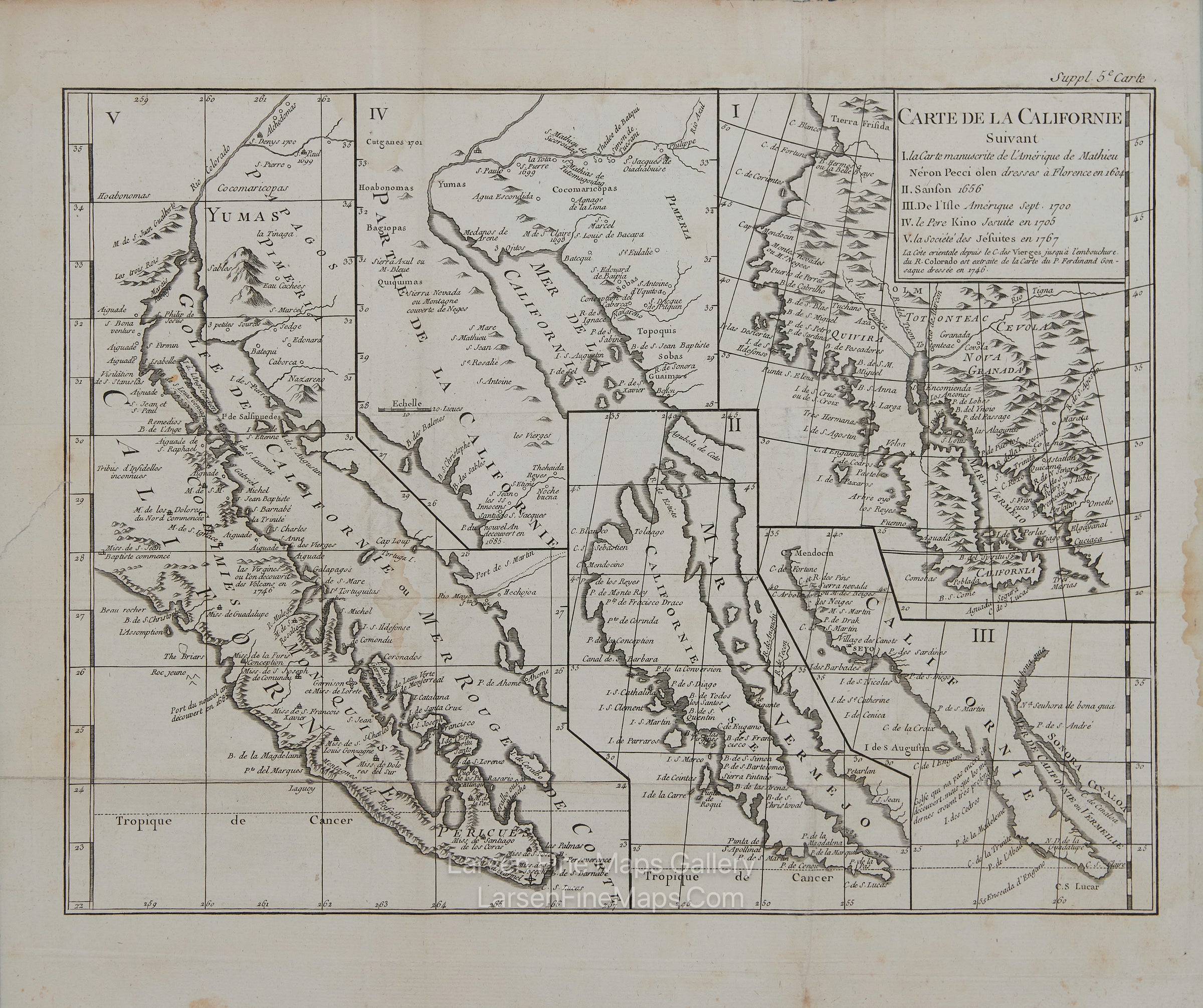 Carte de la Californie suivant