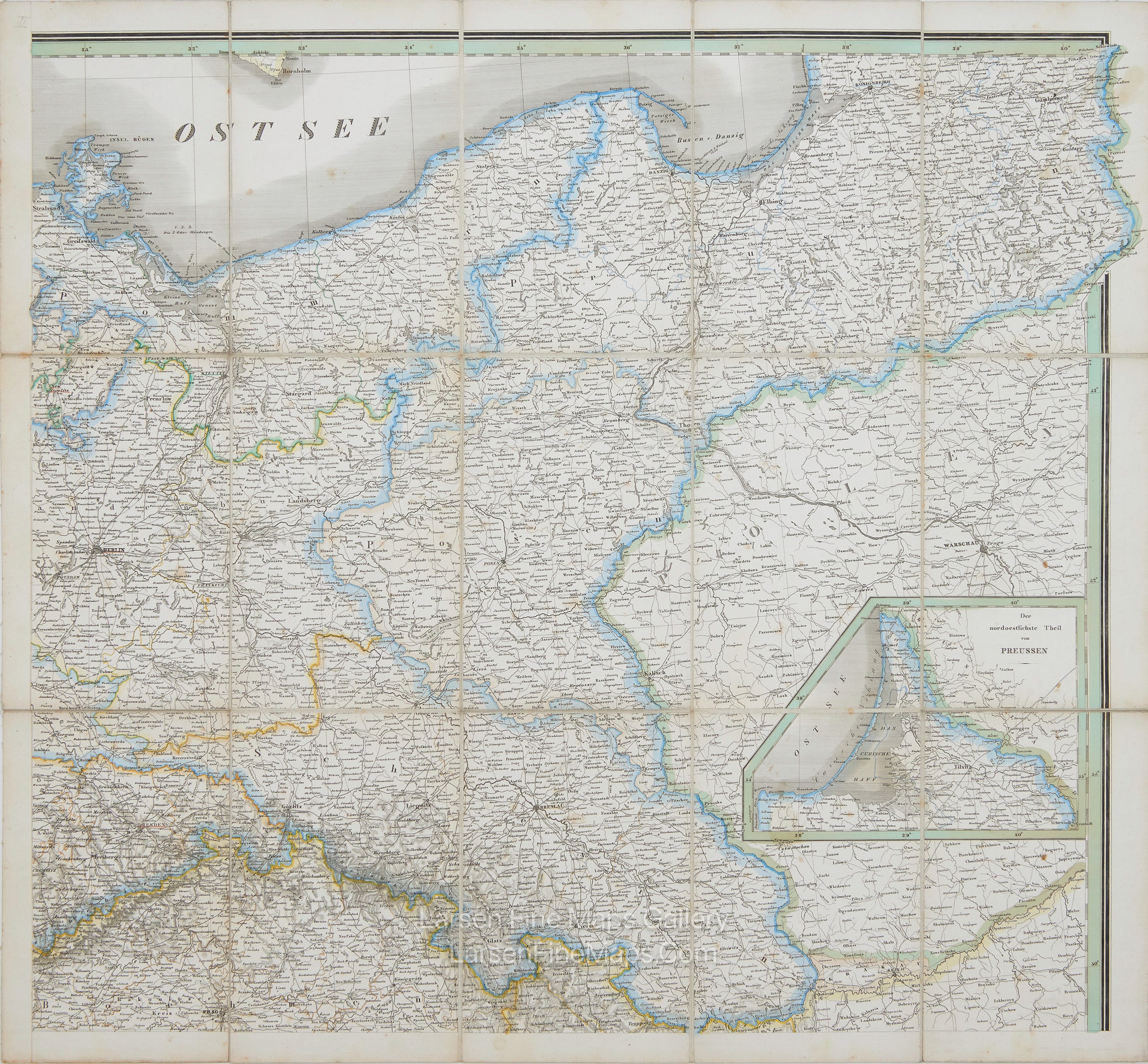 General Karte von Deutschland Preussen und der Schweiz