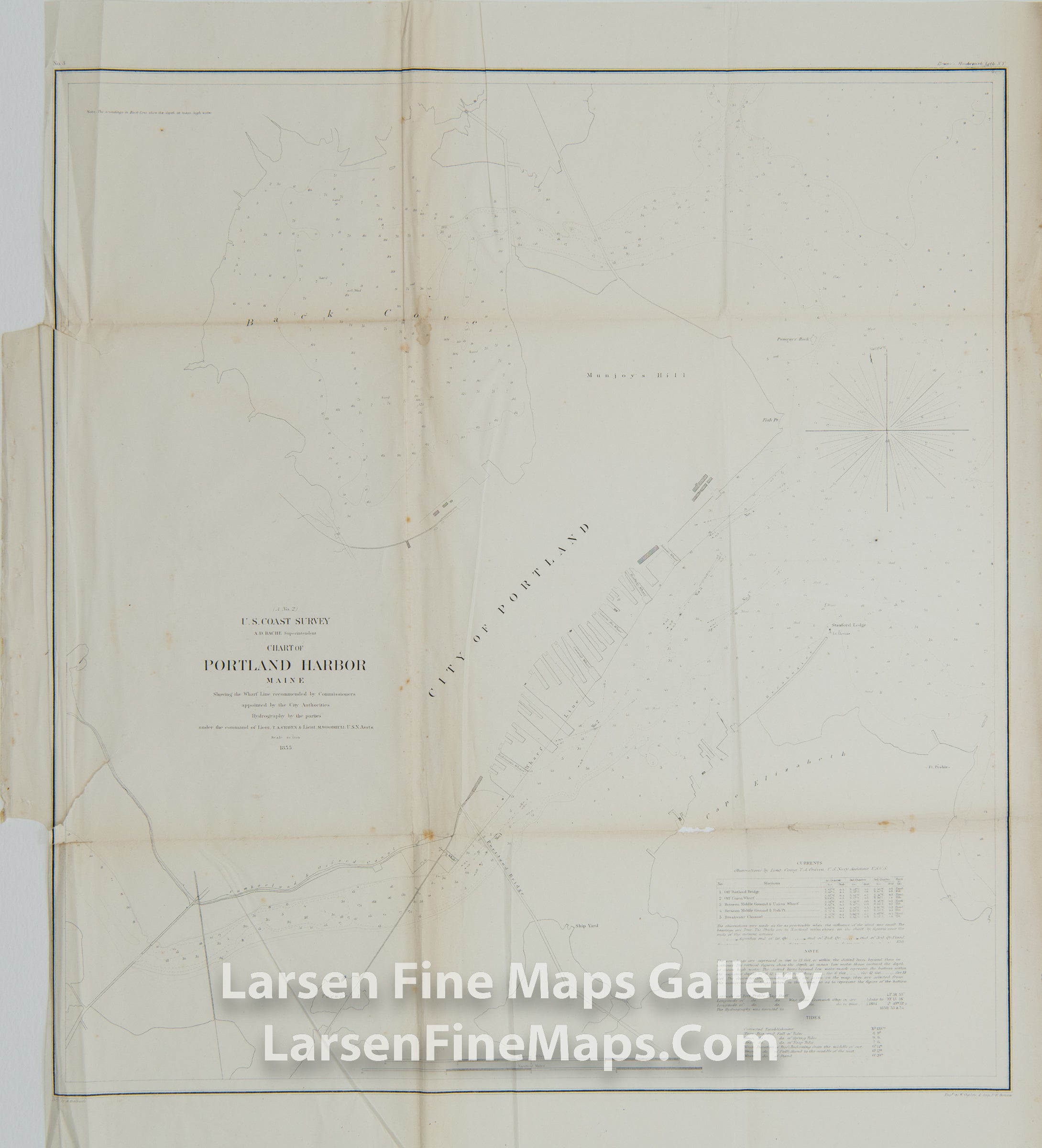 Chart of Portland Harbor, Maine U.S. Coast Survey