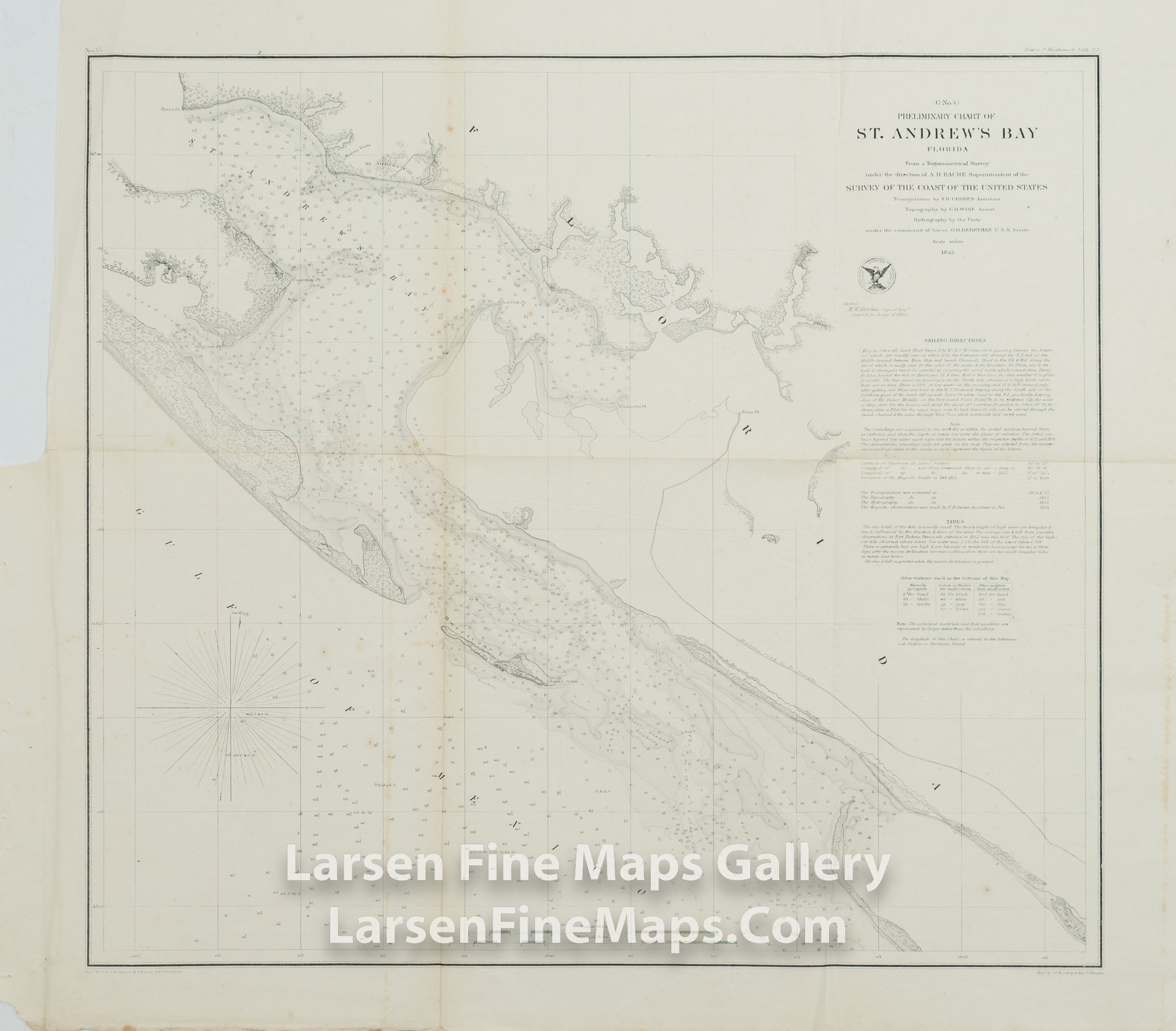 Preliminary Chart of St. Andrew's Bay Florida U.S. Coast Survey