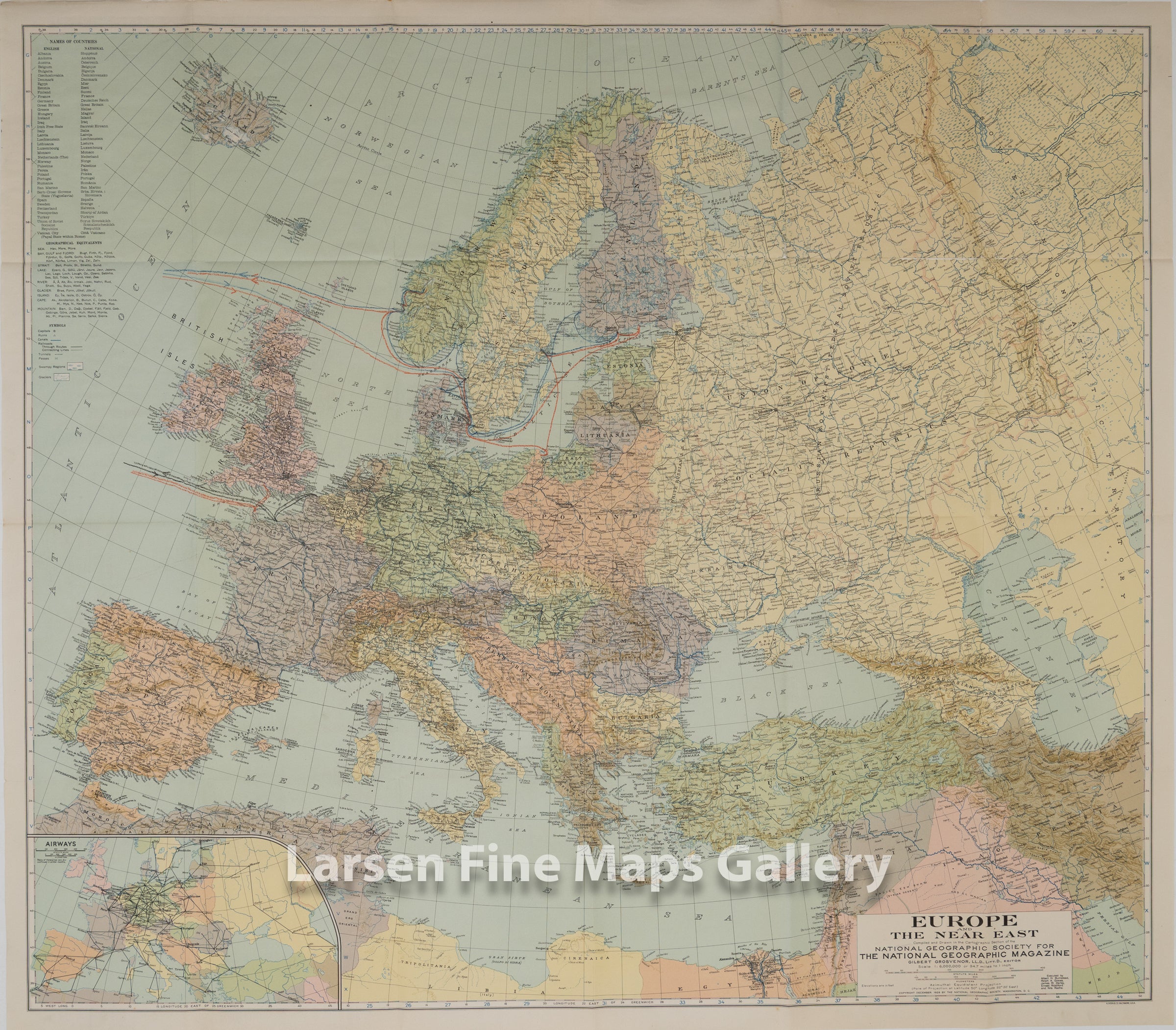 Europe And The Near East National Geographic