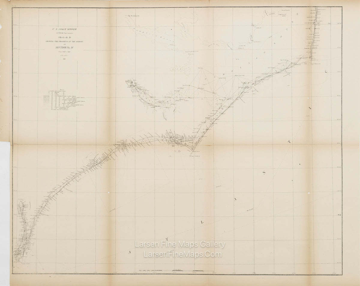 Sketch D Showing the Progress of The Survey in Sectionb No. IV From 1850 to 1866