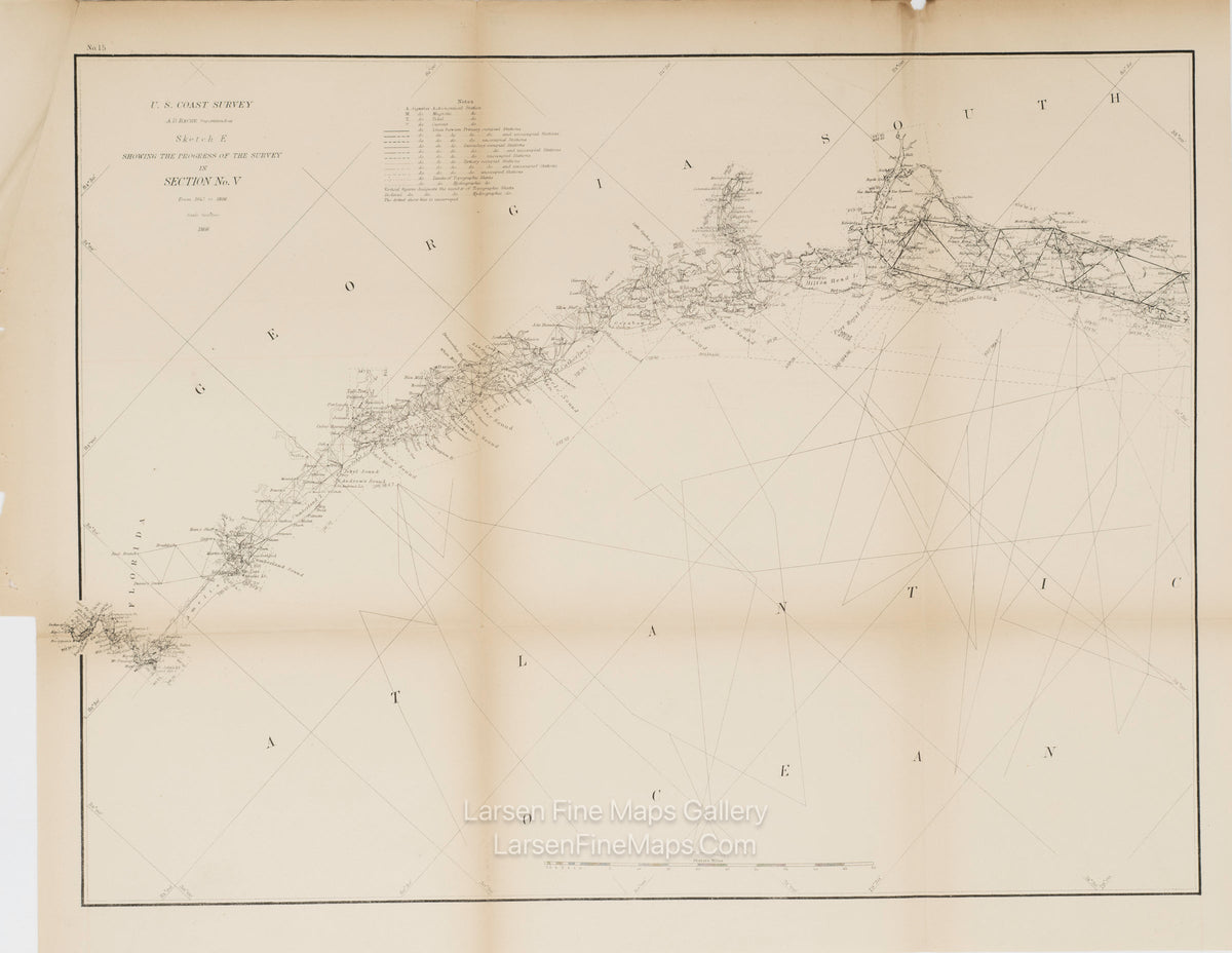 Sketch E Showing the Progress of the Survey in Section No. V. From 1847 to 1866