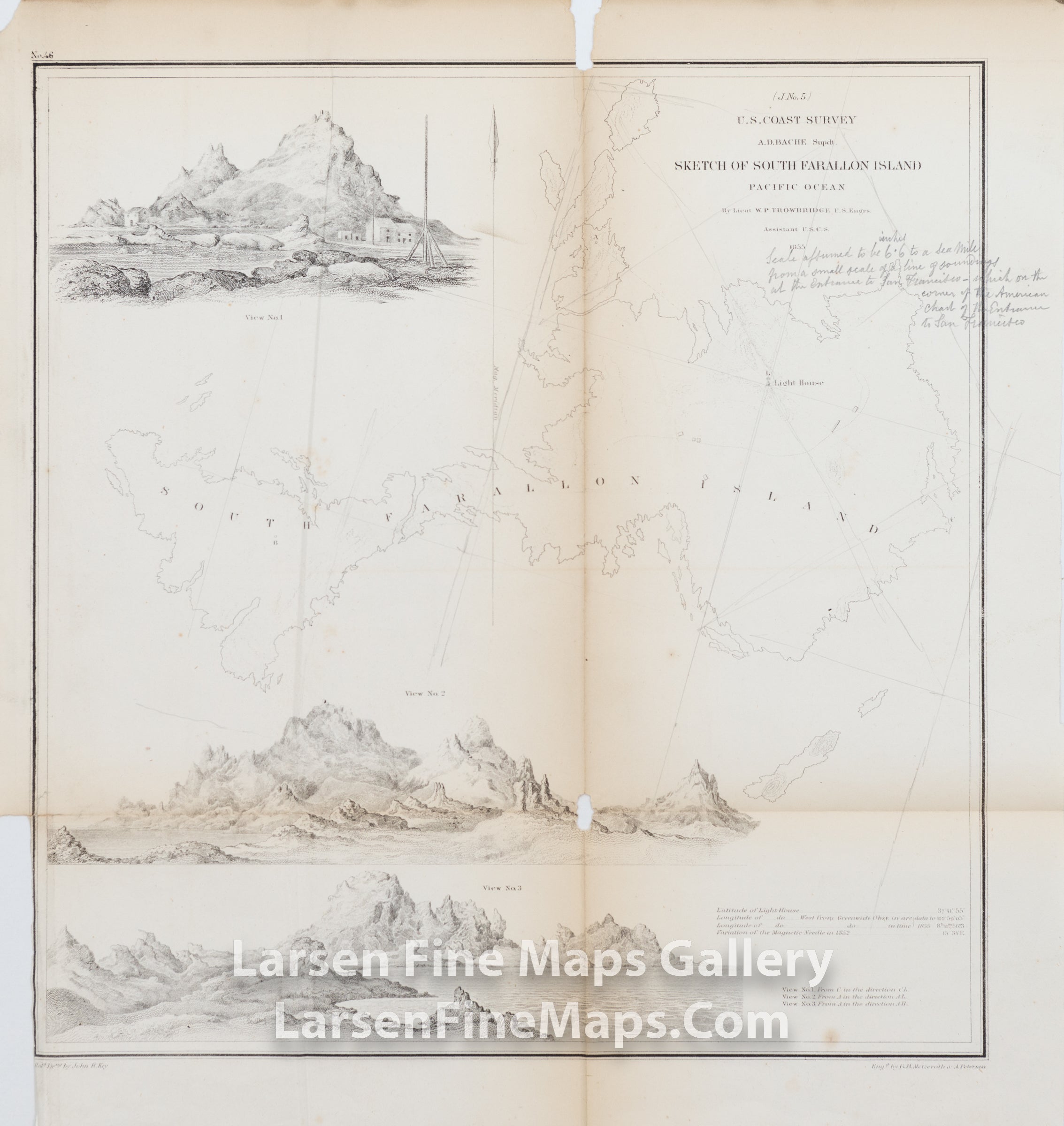 Sketch of South Farallon Island Pacific Ocean, U.S. Coast Survey