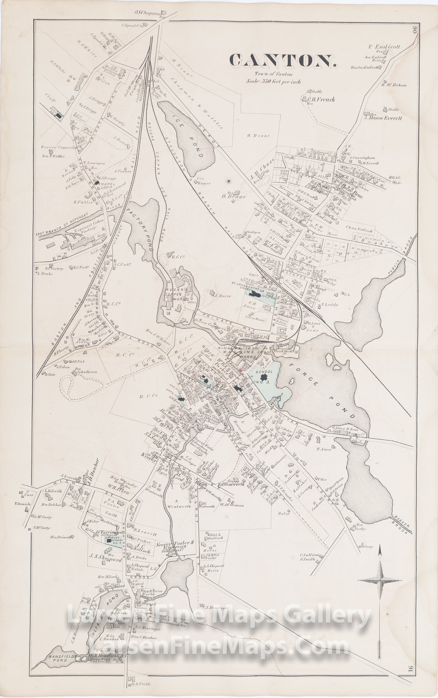 Canton, Town of Canton, Springdale Station, Ponkapoag or Punkapog, Canton Corner, Comstock Cline, Edward Busch