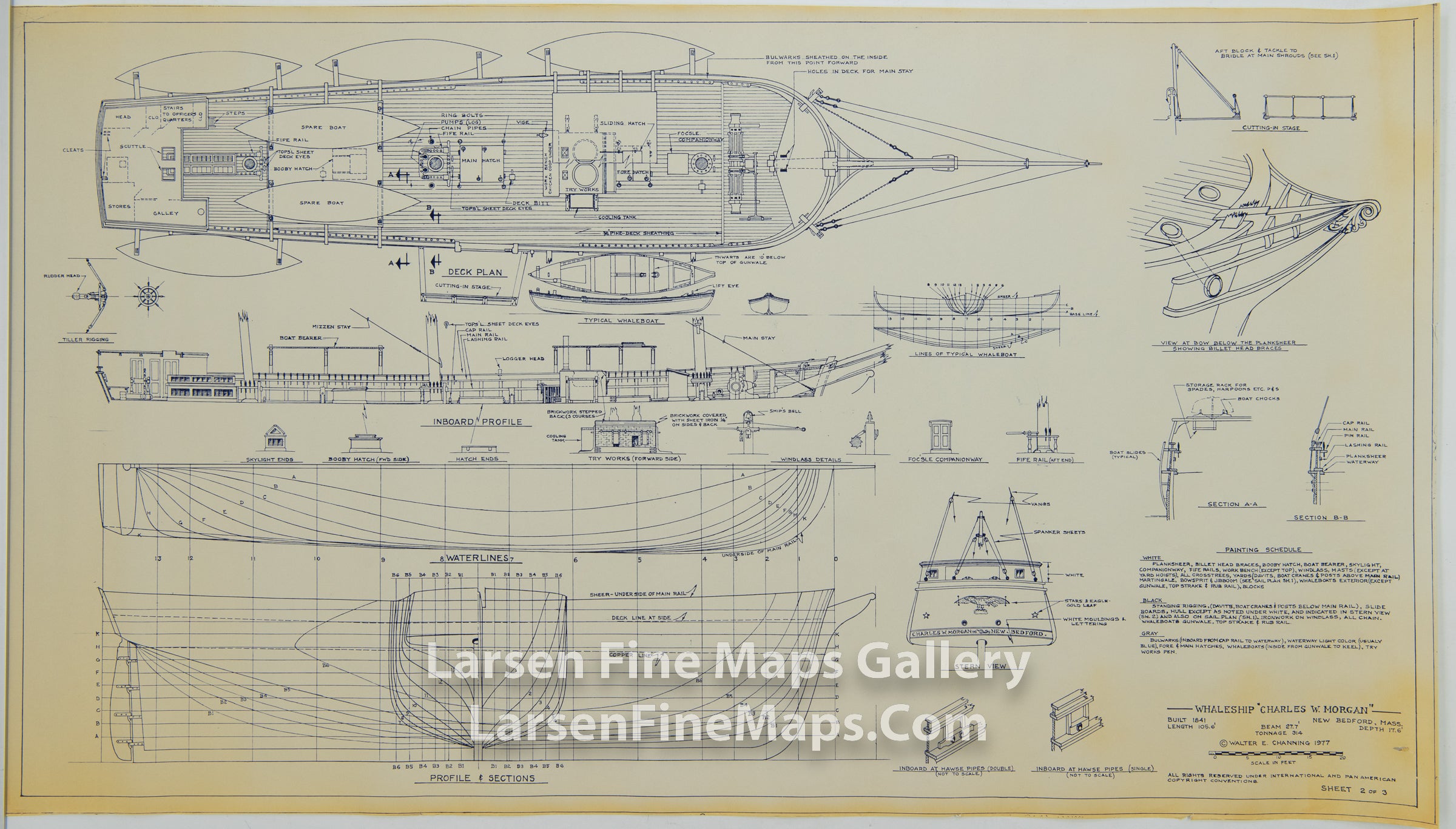 Whaleship "Charles W. Morgan", Walter E. Channing, details