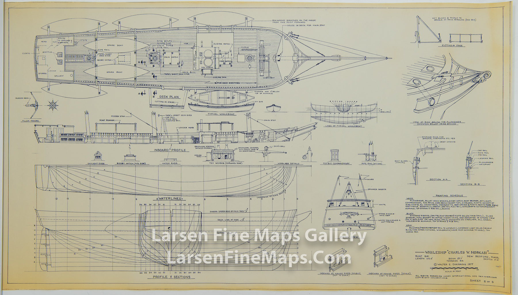 Whaleship "Charles W. Morgan", Walter E. Channing, details