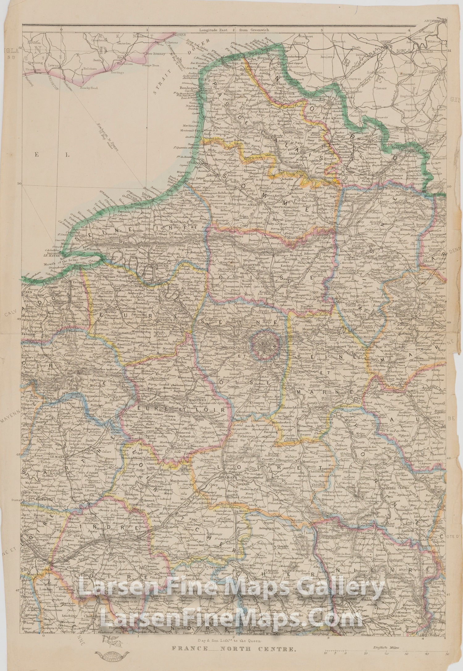 France - North Centre, Lowry, Joseph Wilson, The Dispatch Atlas