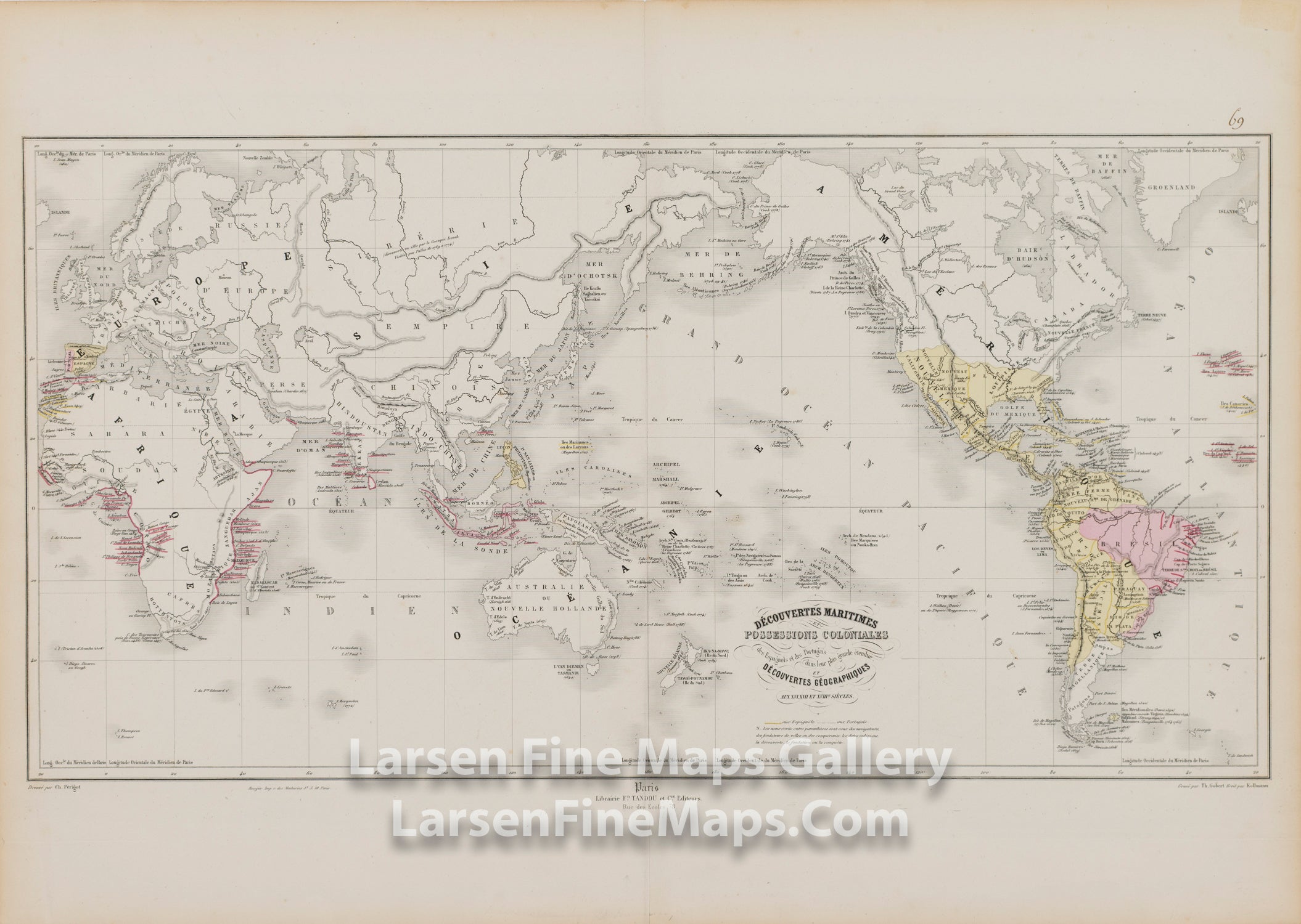 Decouvertes Maritimes Possessions Coloniales des Espagnols et des Portugais, Charles Perigot