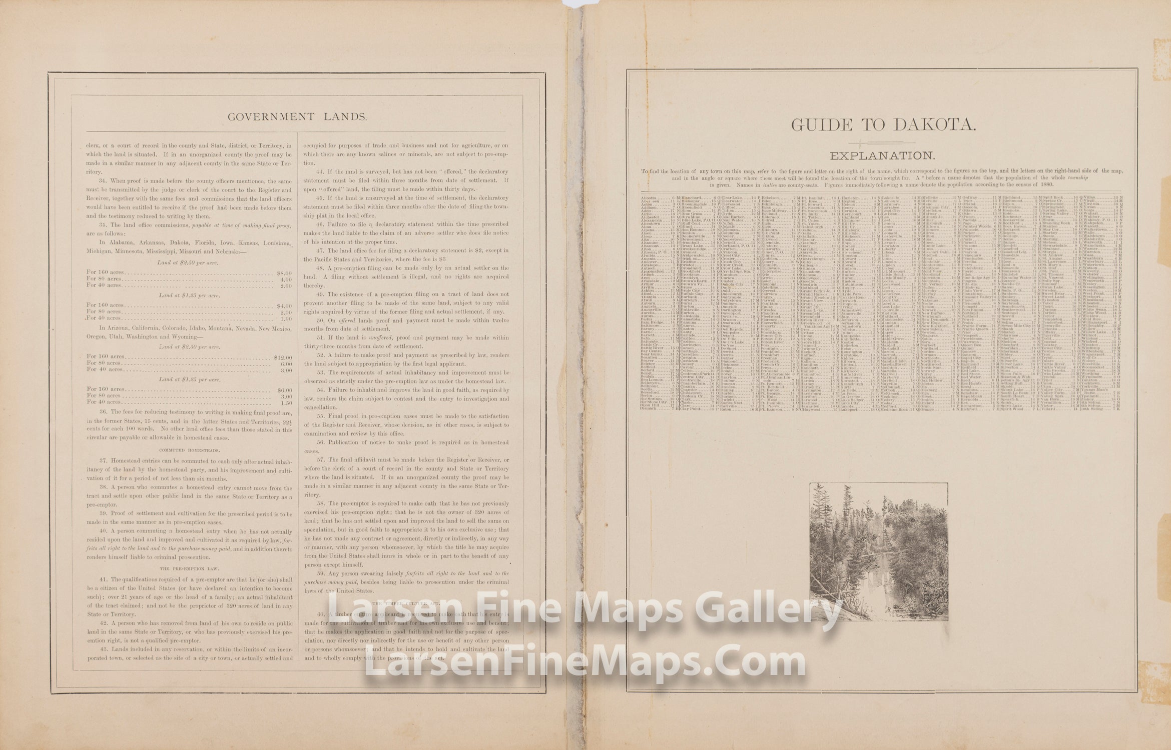 Page's Map of Dakota, 1885, Rand McNally Details