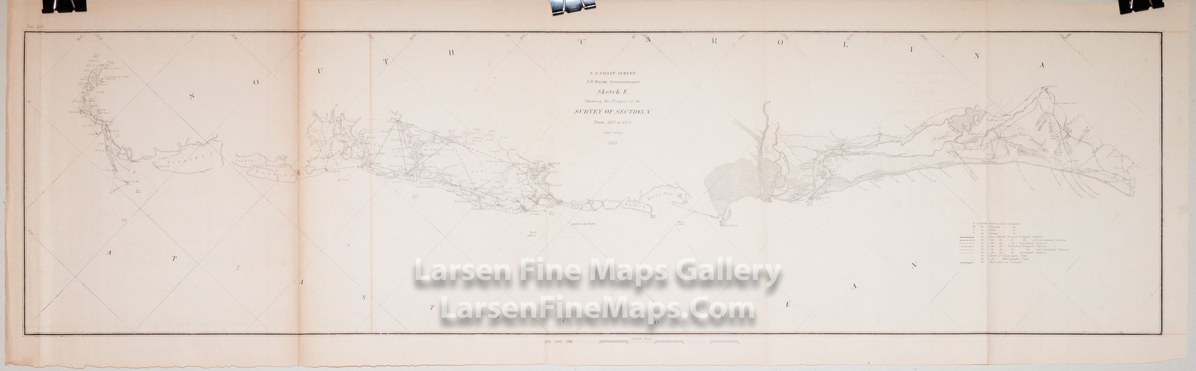Sketch E Showing the Progress of the Survey of Section V from 1847 to 1853 U.S. Coast Survey