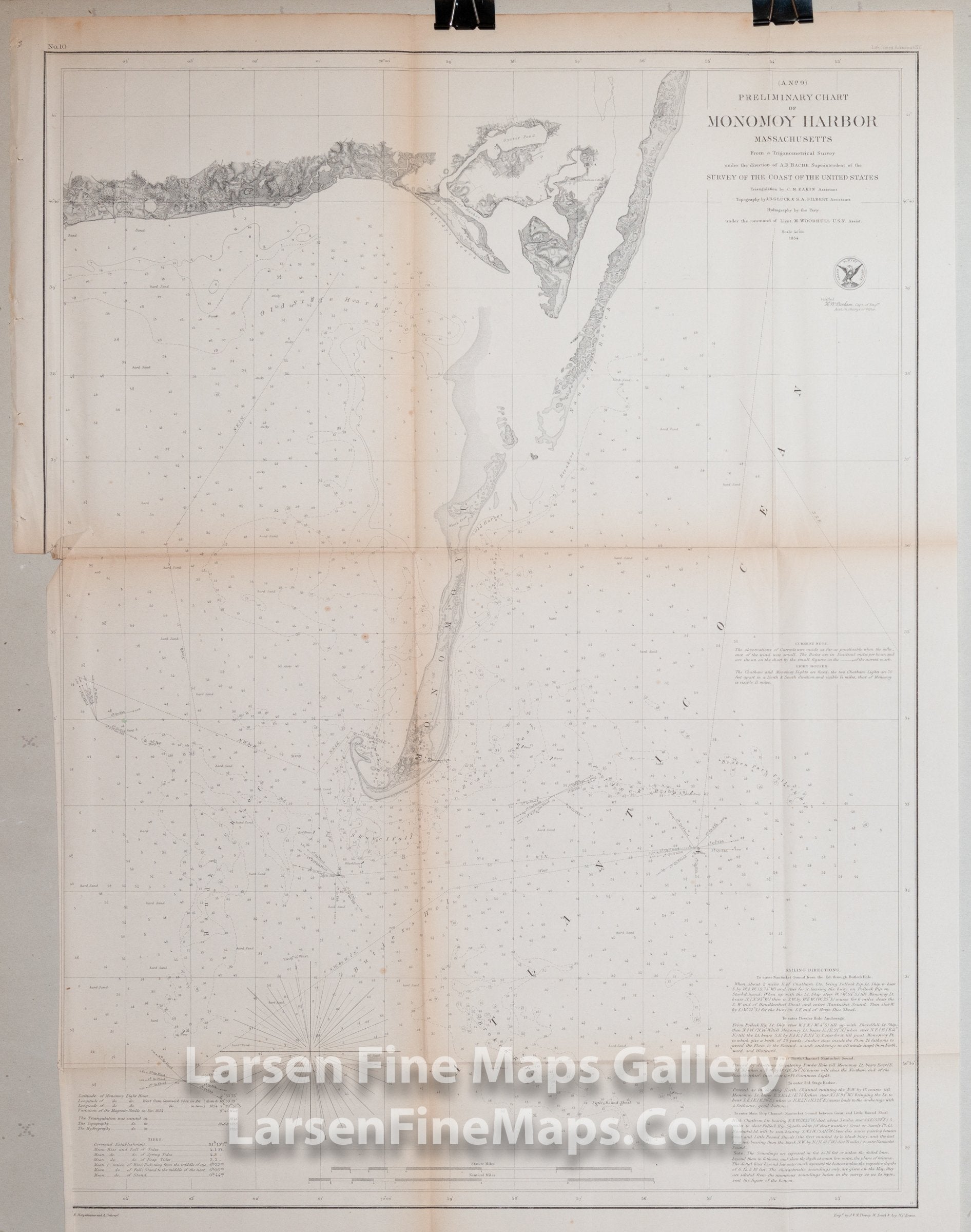 Preliminary Chart of Monomoy Harbor Massachusetts U.S. Coast Survey
