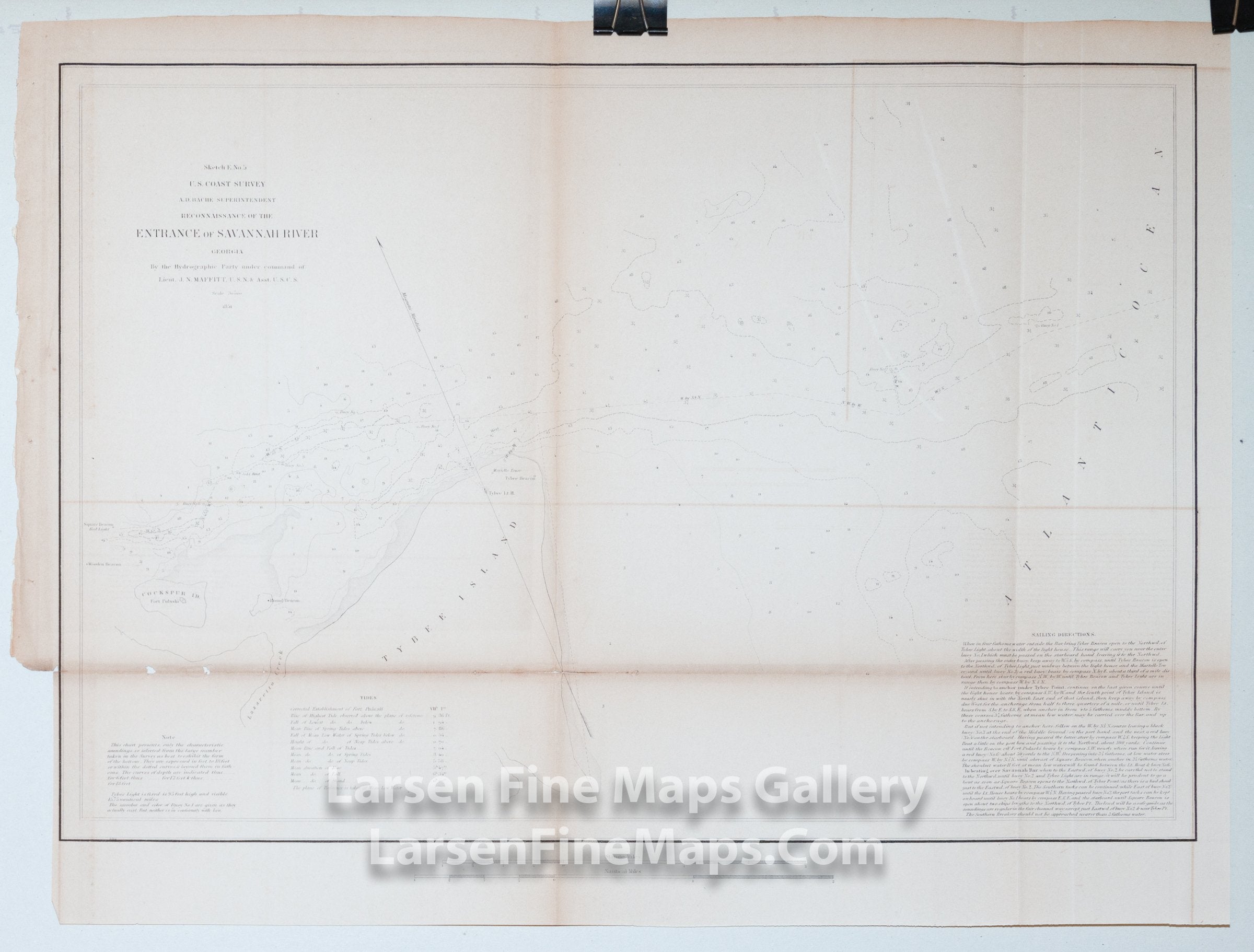 Reconnaissance of the Entrance of Savannah River U.S. Coast Survey