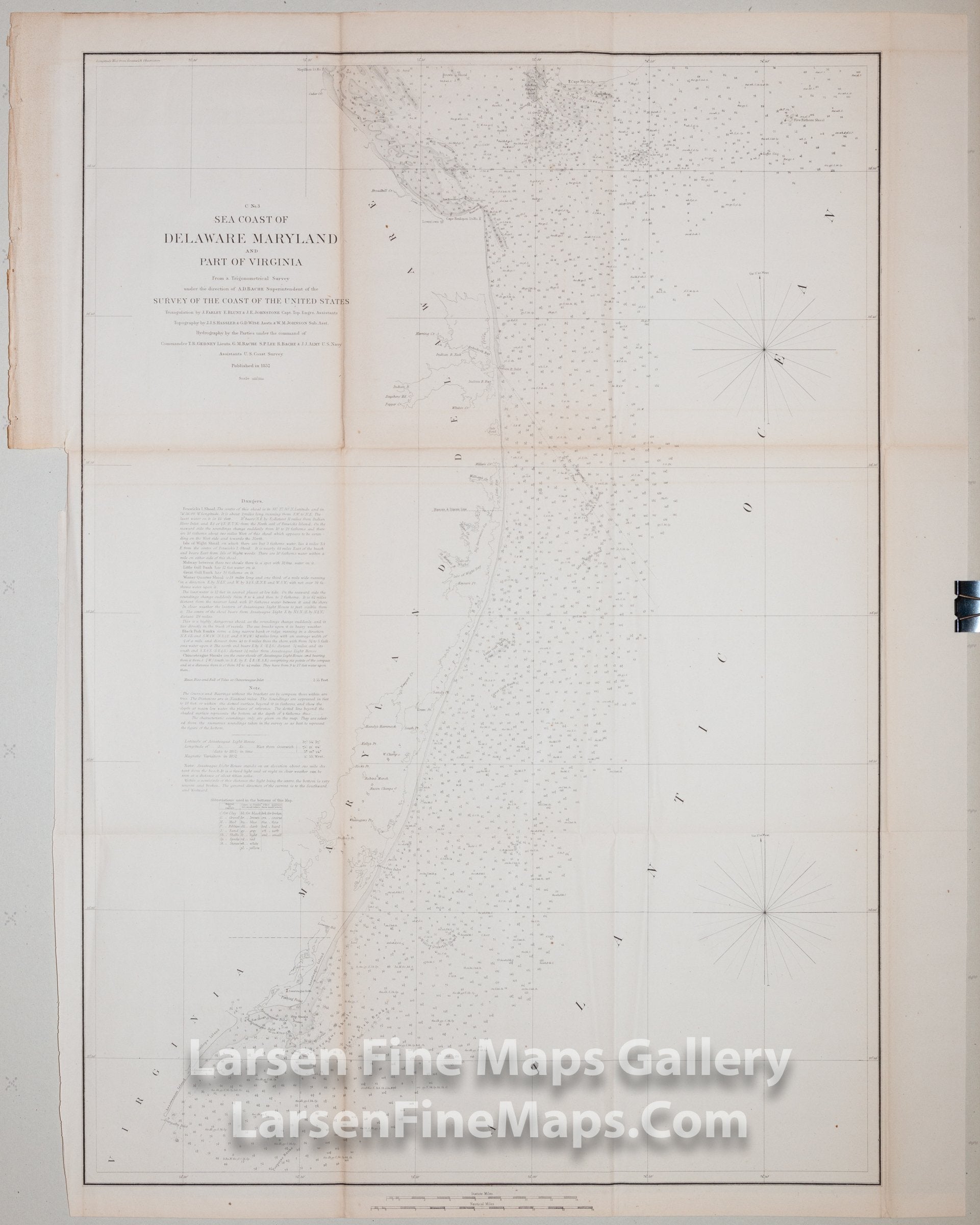 C No. 3 Sea Coast of Delaware, Maryland, and part of Virginia U.S. Coast Survey