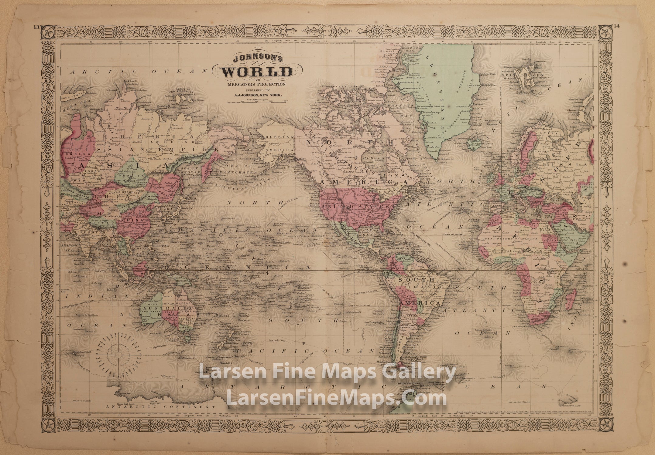 Johnson's World on Mercators Projection A.J. Johnson