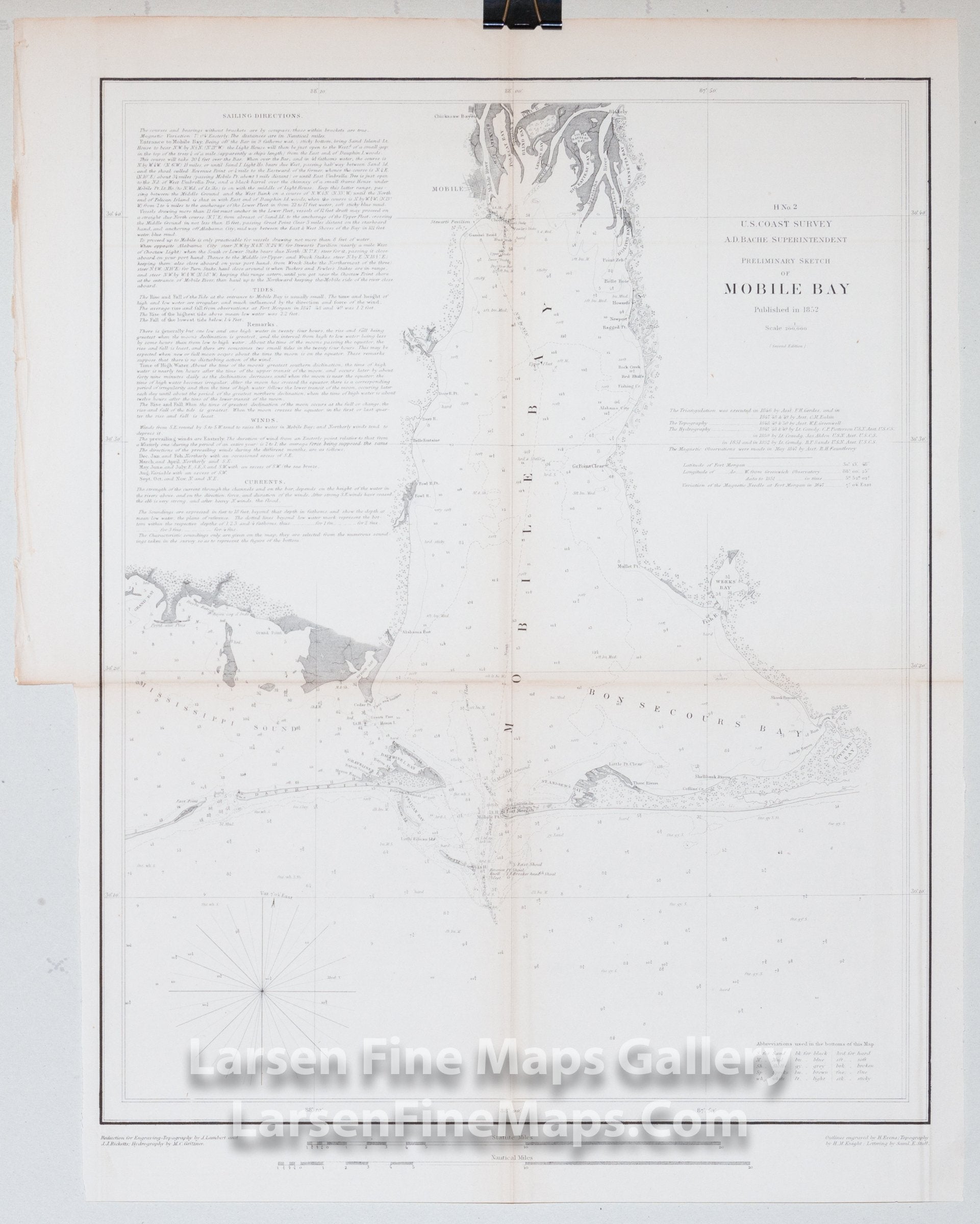 Preliminary Sketch of Mobile Bay U.S. Coast Survey