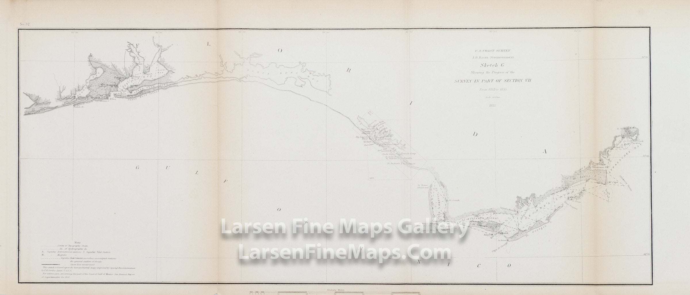 Sketch G Showing the Progress of the Survey in Part of Section VII From 1849 to 1855, U.S. Coast Survey