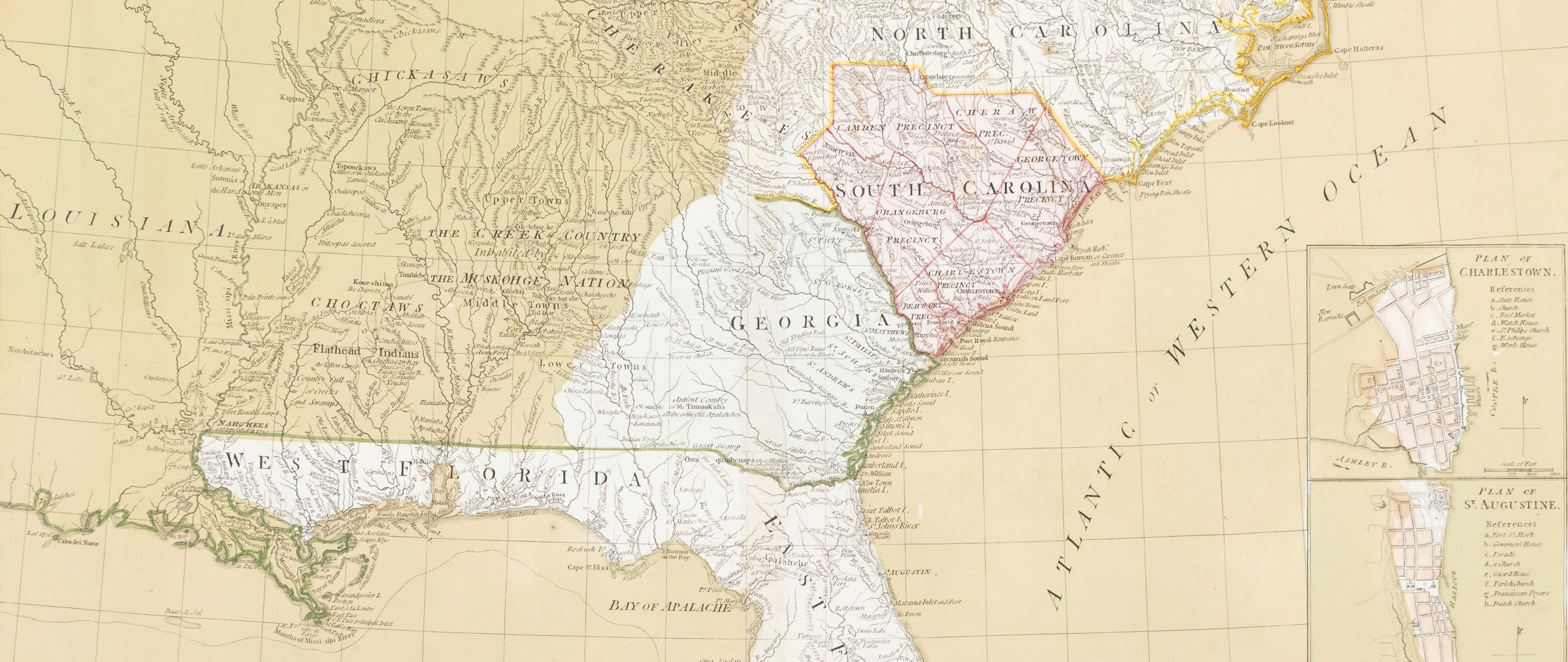 A New and General Map of The Southern Dominions Belonging to The United States of America, Robert Laurie, James Whittle