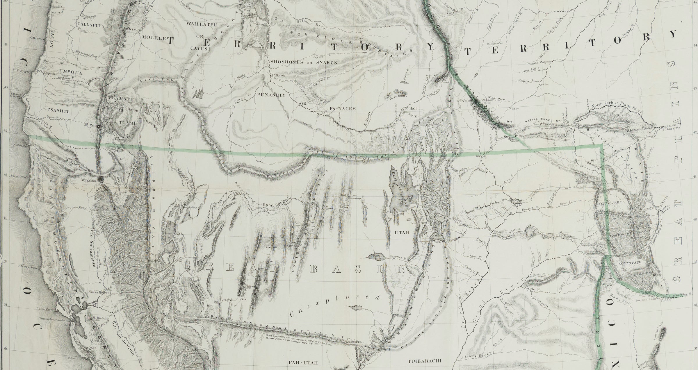 Map of Oregon and Upper California From the Surveys of John Charles Fremont 1848