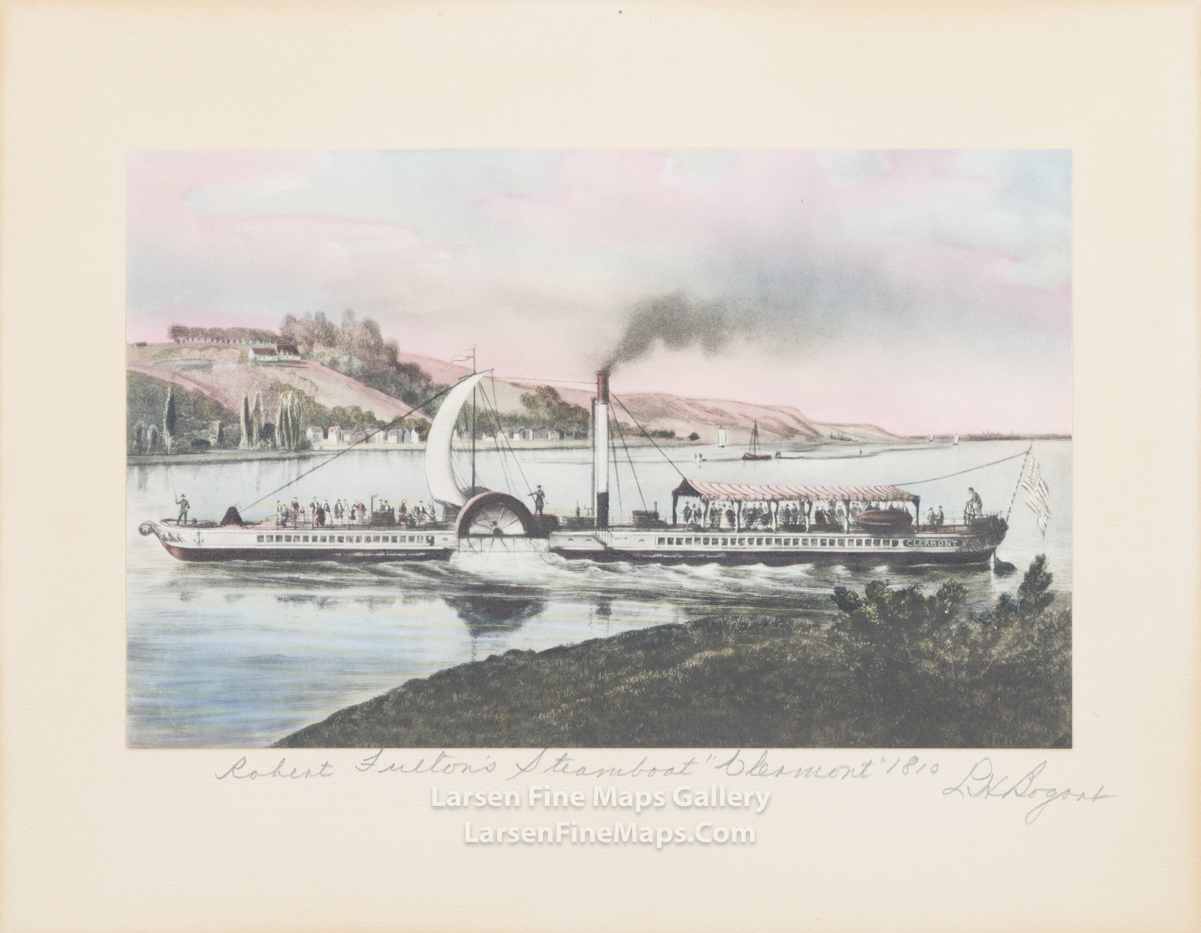 Robert Fulton's Steamboat 'Clermont' 1810, Bogort, L.H.