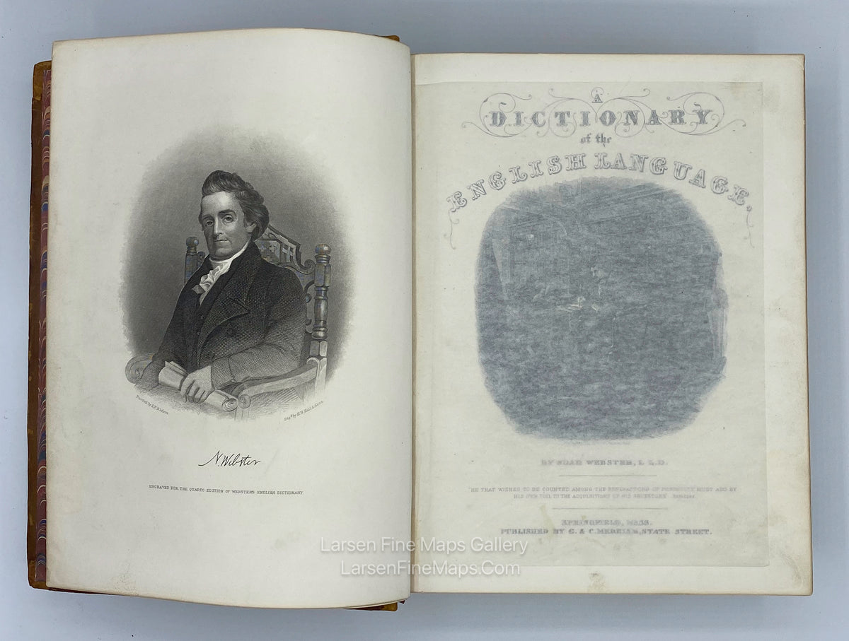 Antique American Dictionary, Noah Webster, LL.D. G. & C. Merriam, State Street, Springfield, Mass., 1878, Example-1