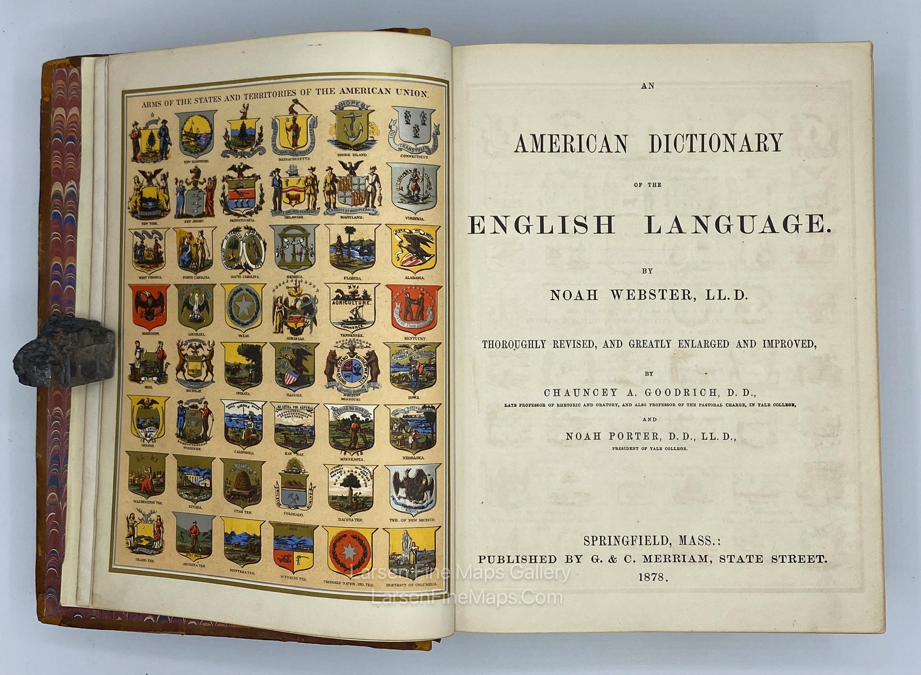 Antique American Dictionary, Noah Webster, LL.D. G. & C. Merriam, State Street, Springfield, Mass., 1878, Example-6