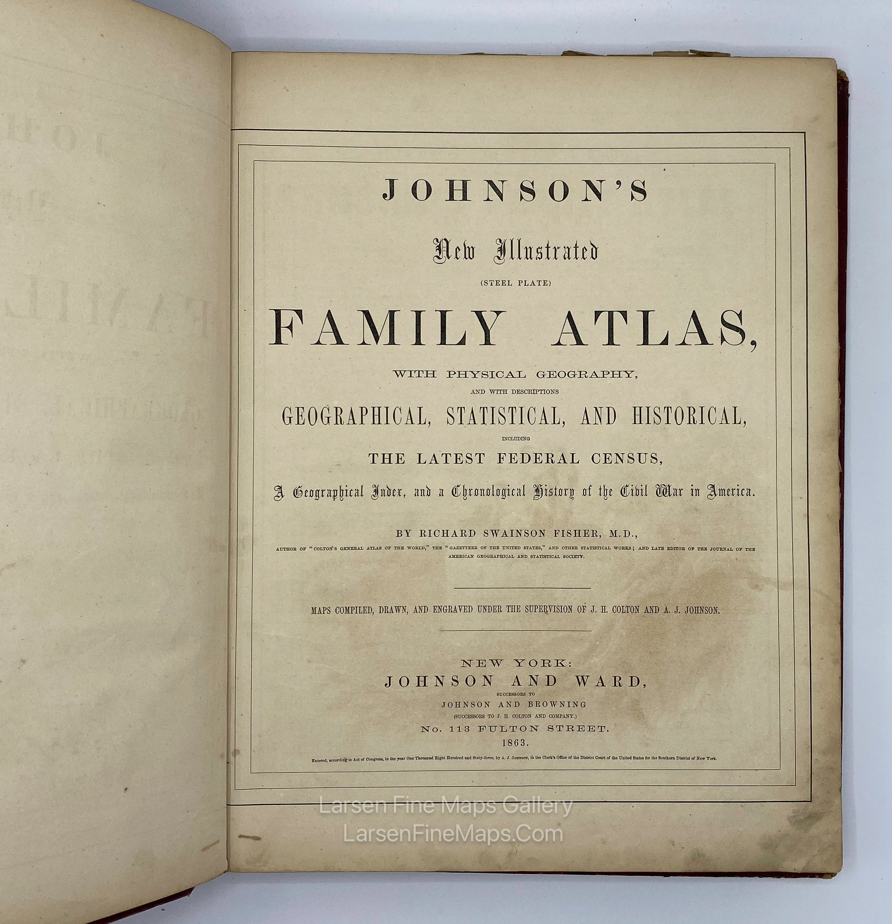 Johnson's New Illustrated Family Atlas of The World with Descriptions