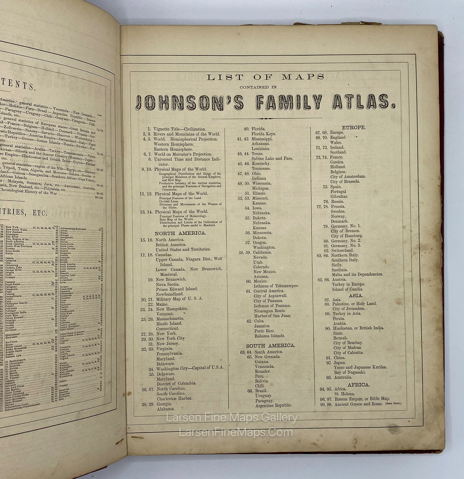 Johnson's New Illustrated Family Atlas of The World with Descriptions