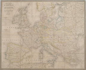 Carte Générale des Routes, des chemins de fer et des principales voies navigables de l'Europe