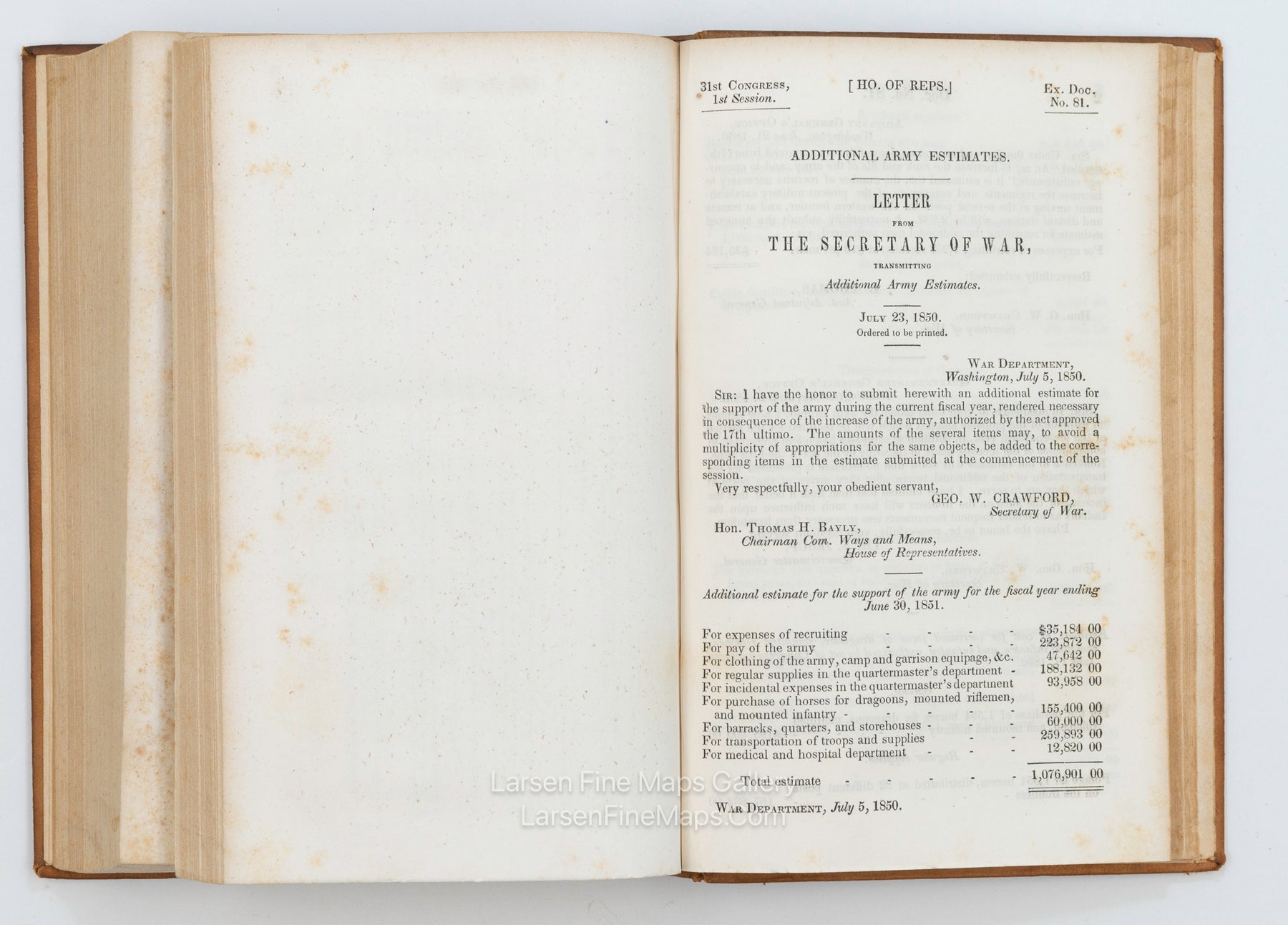 Executive Documents 1st Session, 31st Congress, Vol. 10 1849-1850. Ex. Docs. No. 74 to 87 Inclusive., Example-12