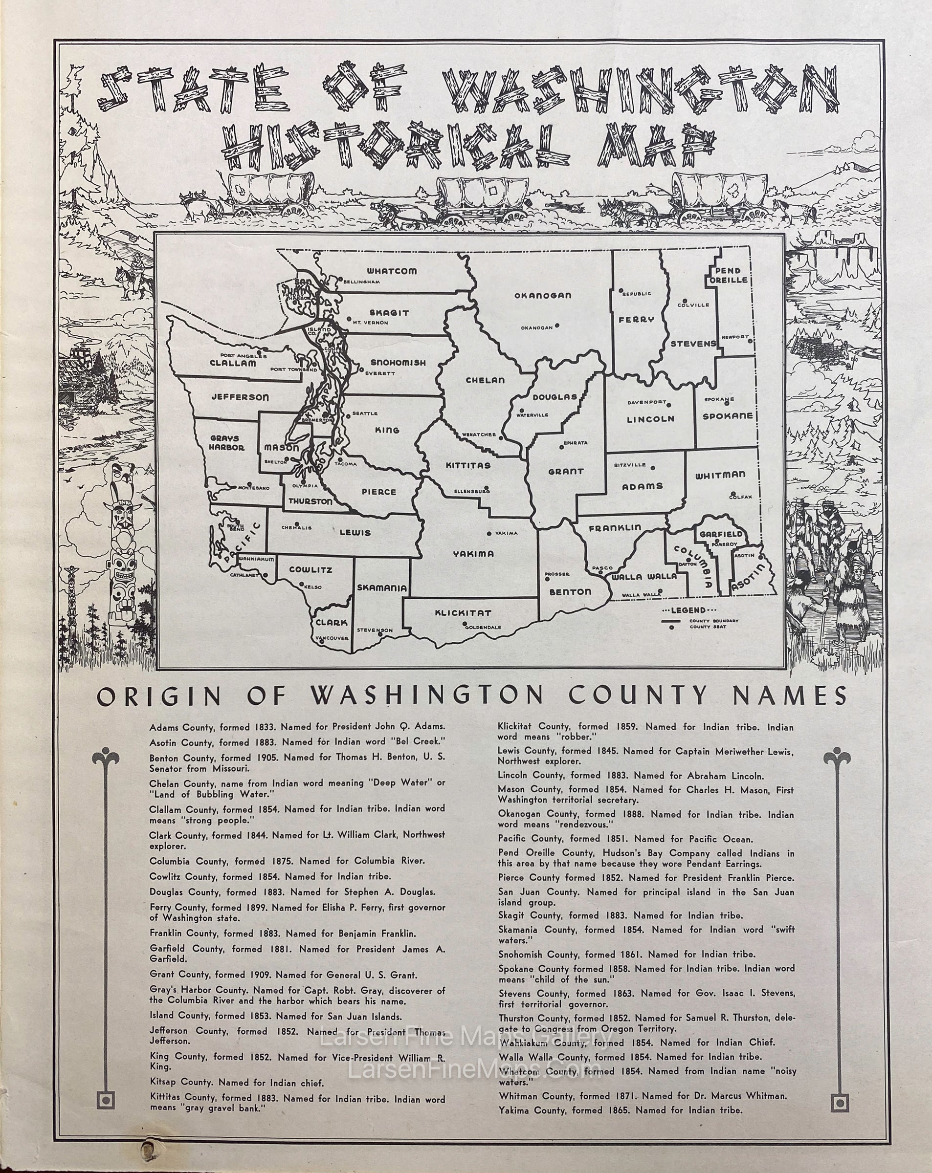 State of Washington Historical Map