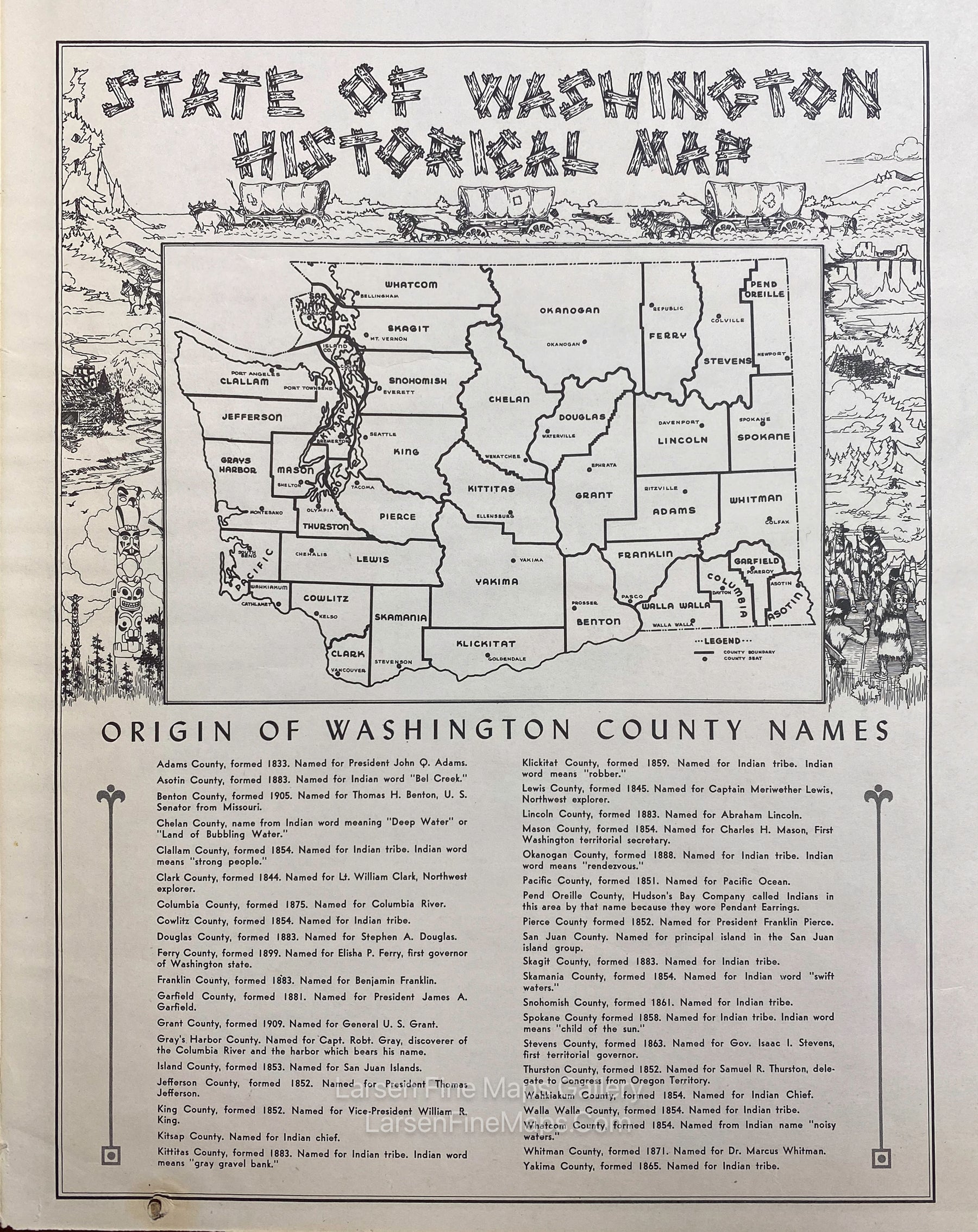 State of Washington Historical Map