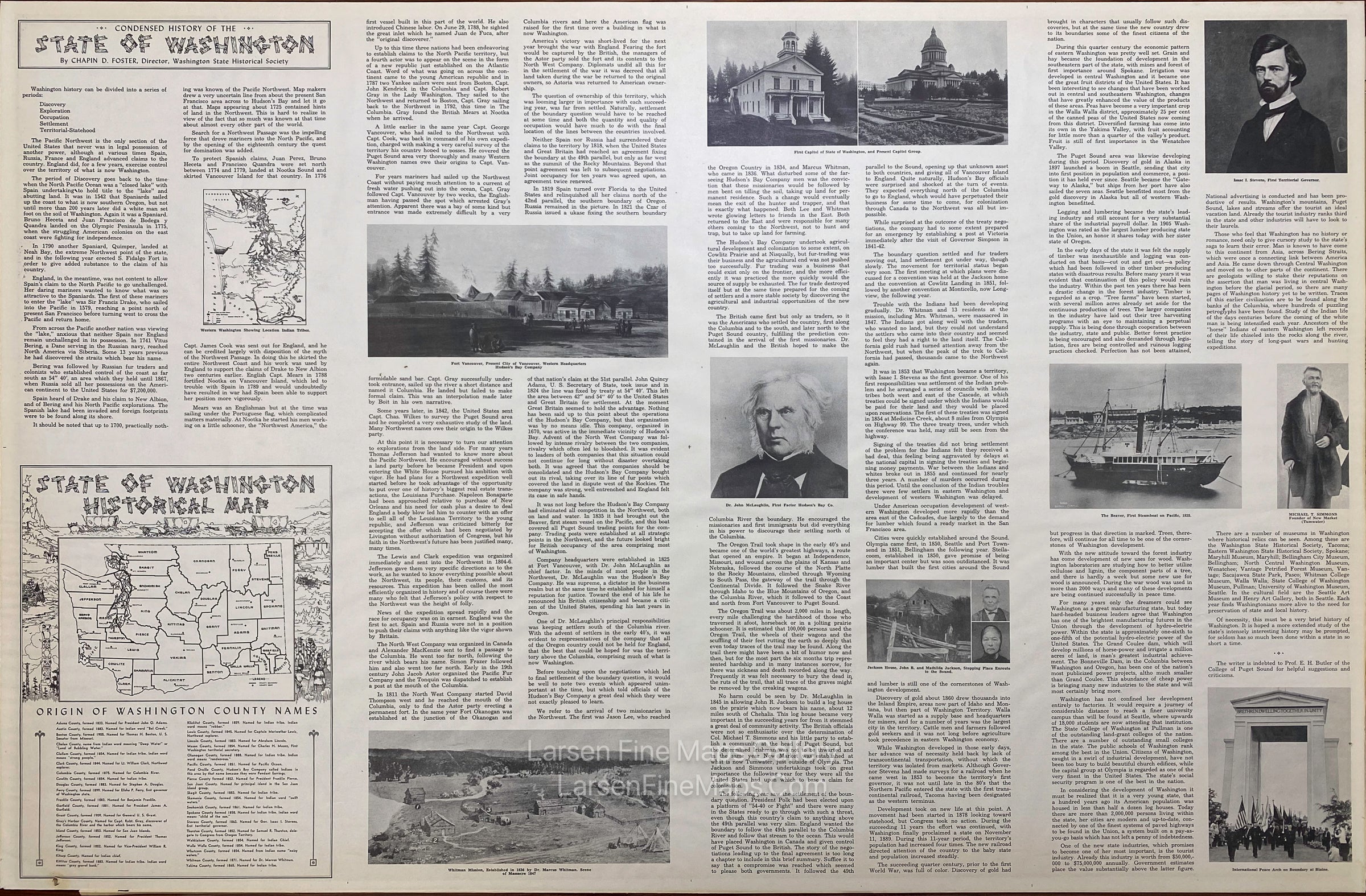 State of Washington Historical Map