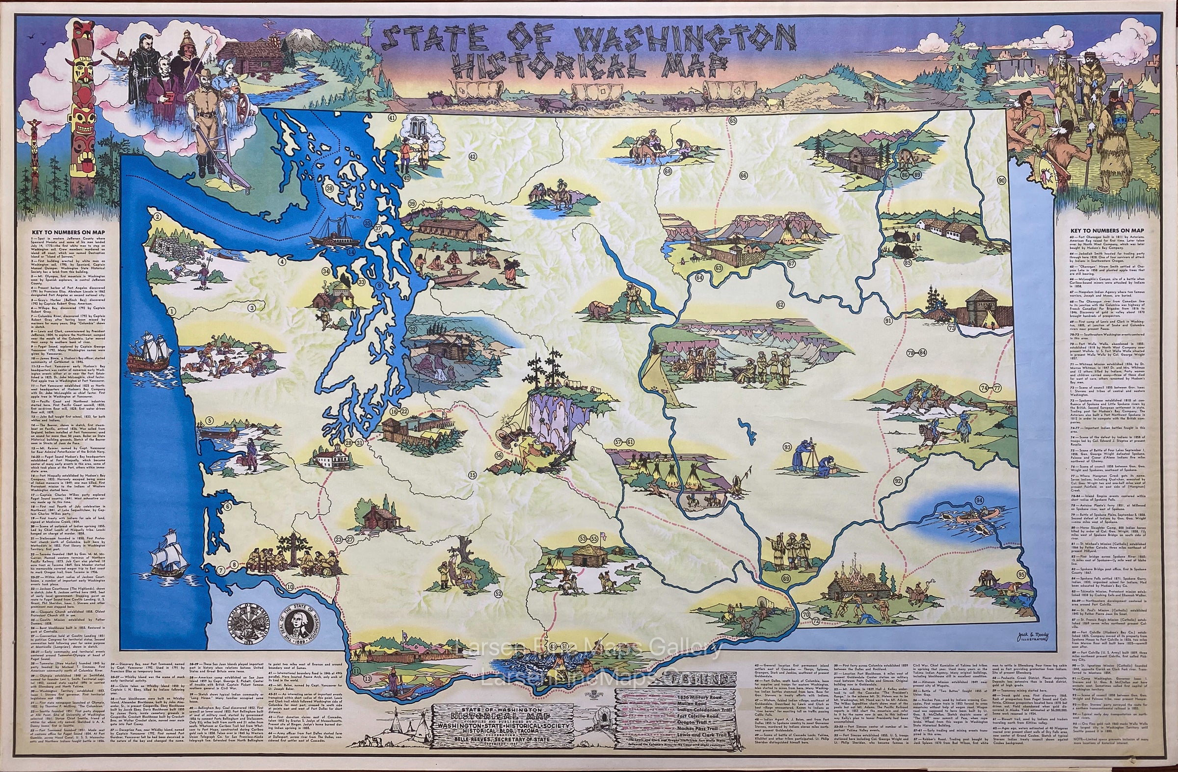 State of Washington Historical Map
