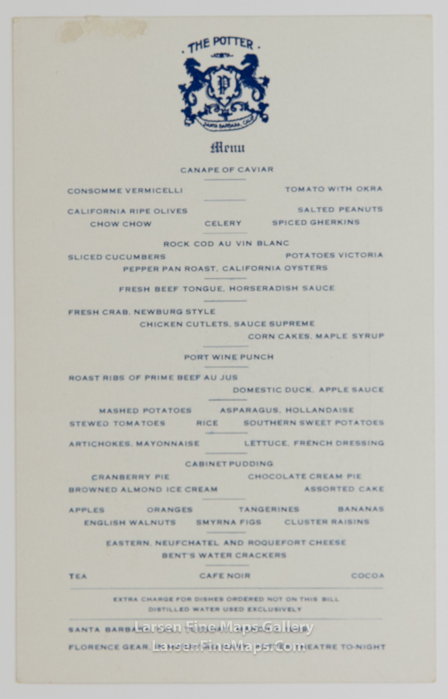The Potter, Santa Barbara California, Hotel, Milo M. Potter, Manager, example-8