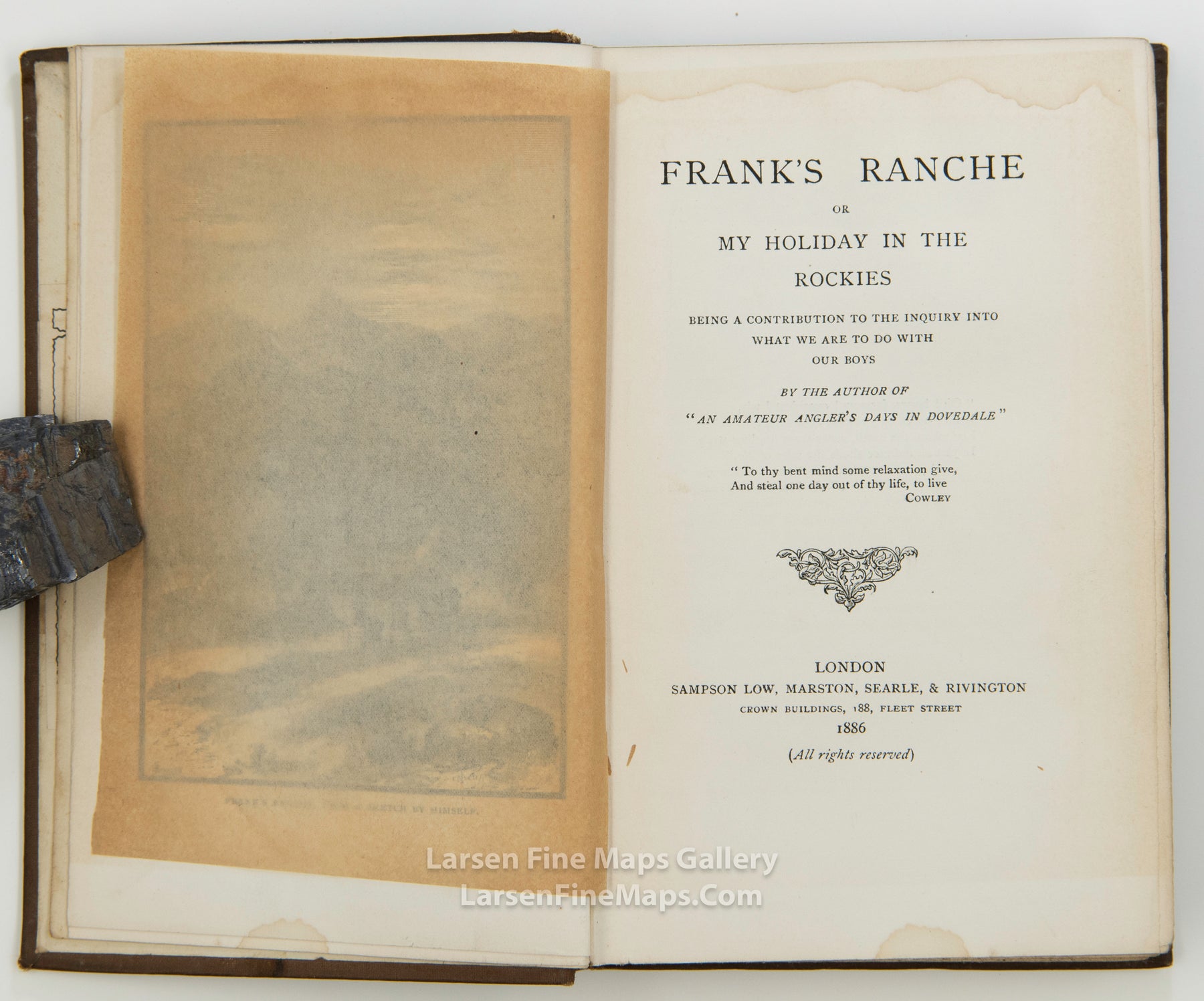 Frank's Ranche or My Holiday in the Rockies, Sampson Low, Edward Marston, Searle, & Rivington, London